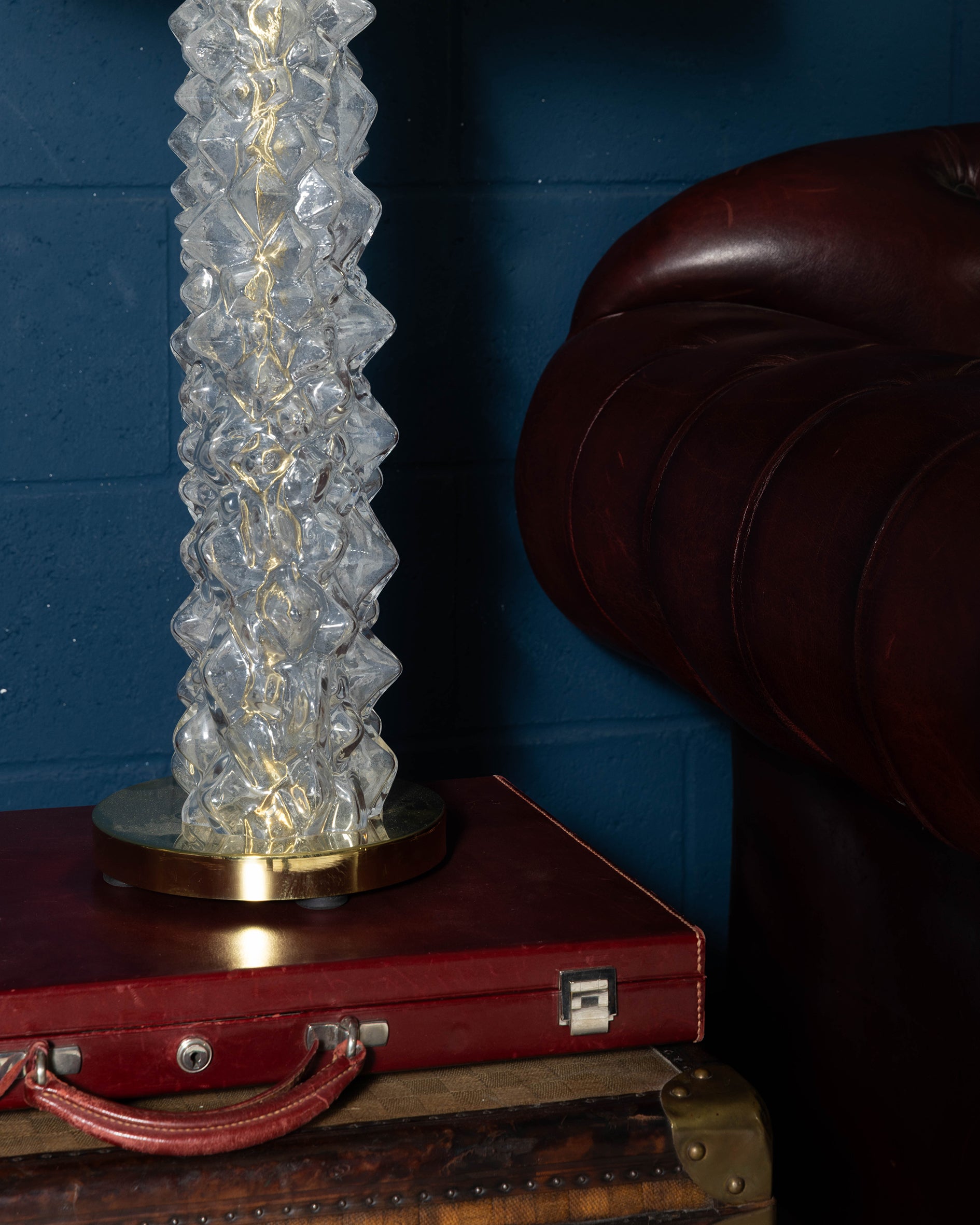 Table lamp "Ice Cubes model" vintage Murano glass
