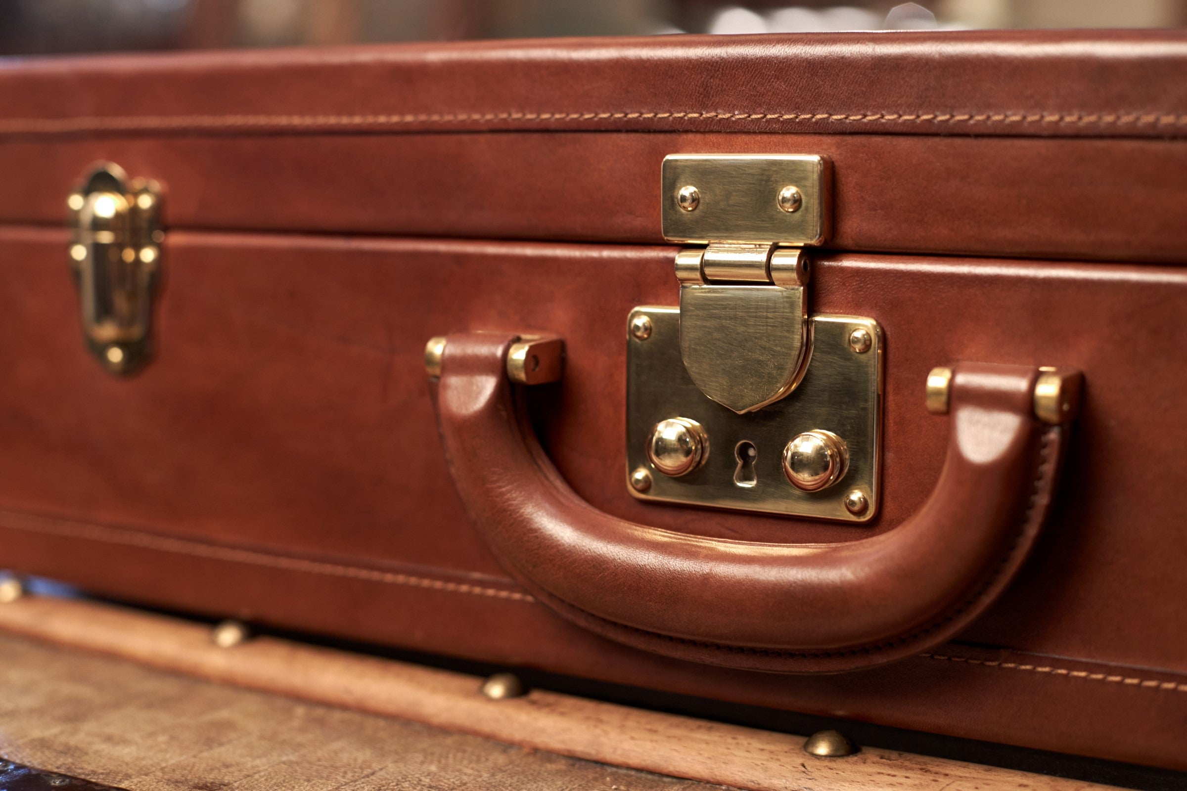 Bernardini Humidor Briefcase - Brown leather and Mahogany - N° 01/30