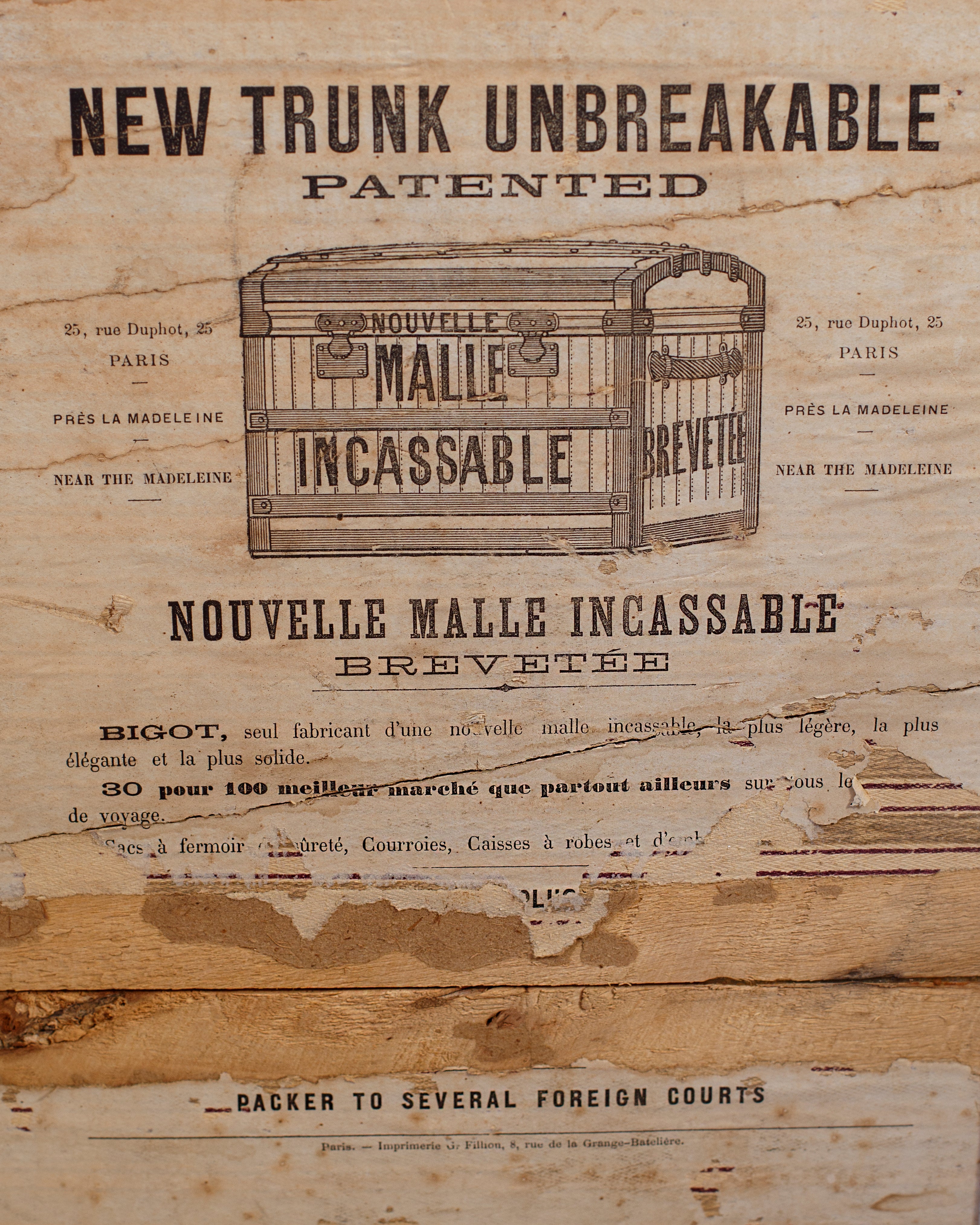 Bigot Damier Steamer Trunk