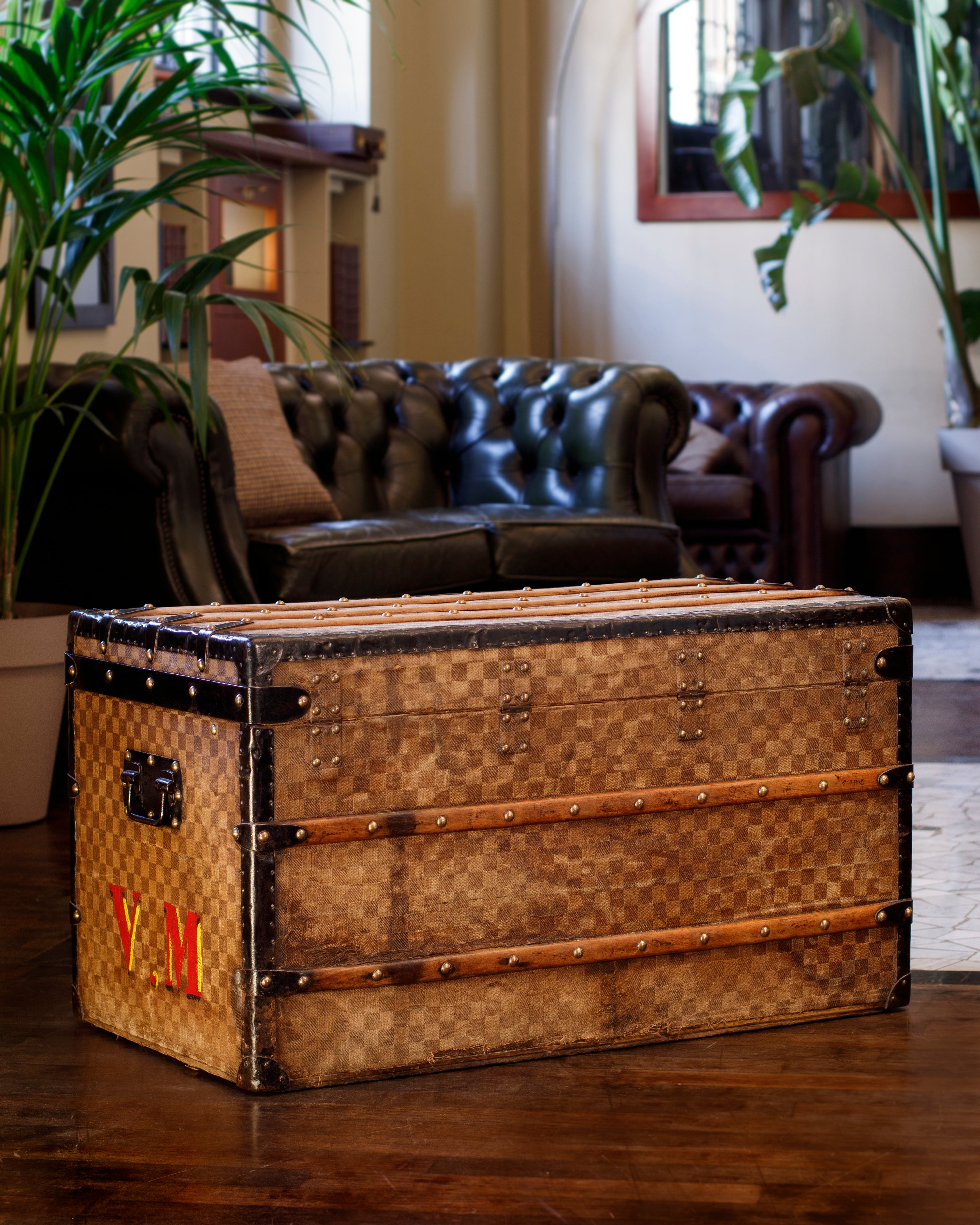 Bigot Damier Steamer Trunk