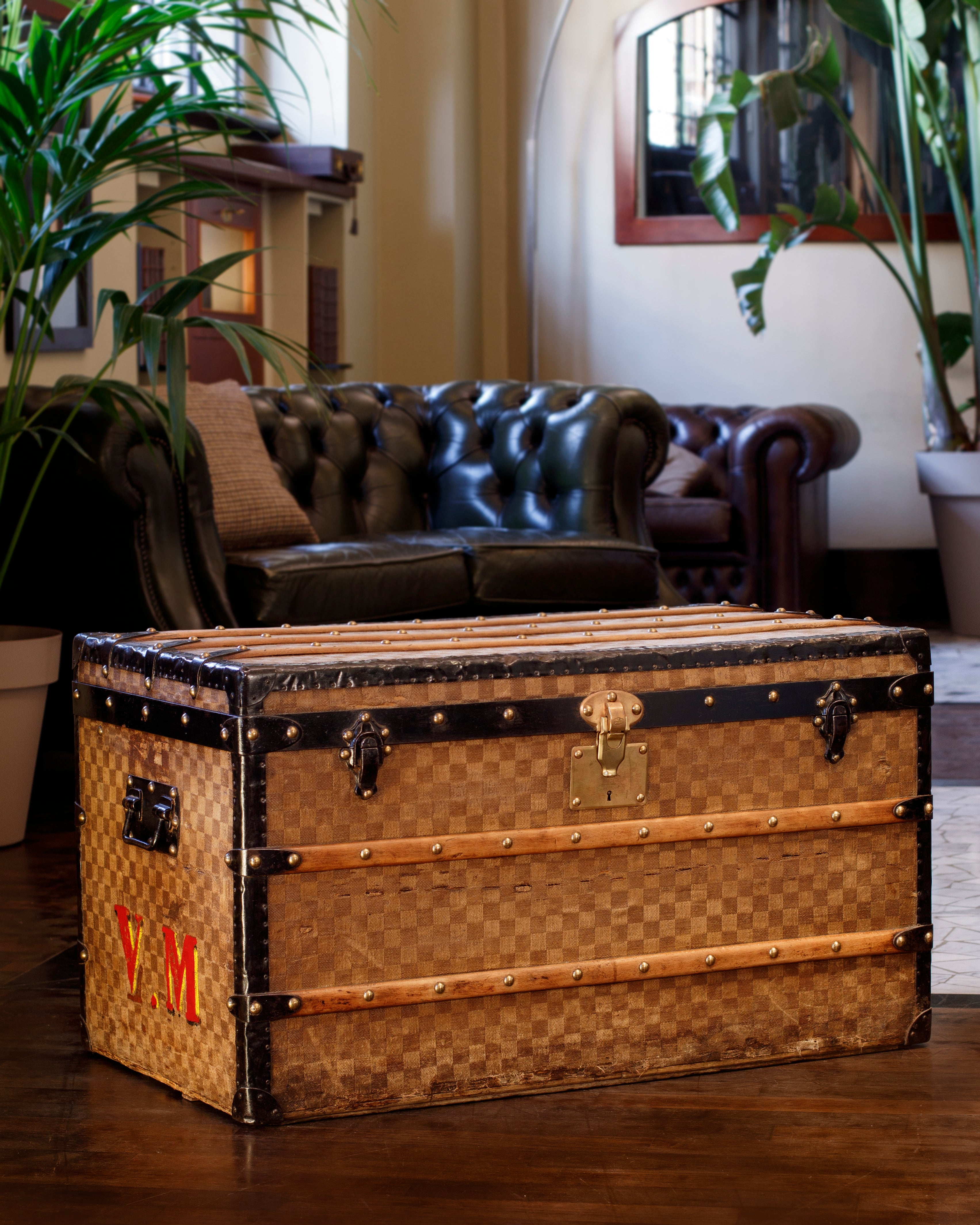 Bigot Damier Steamer Trunk