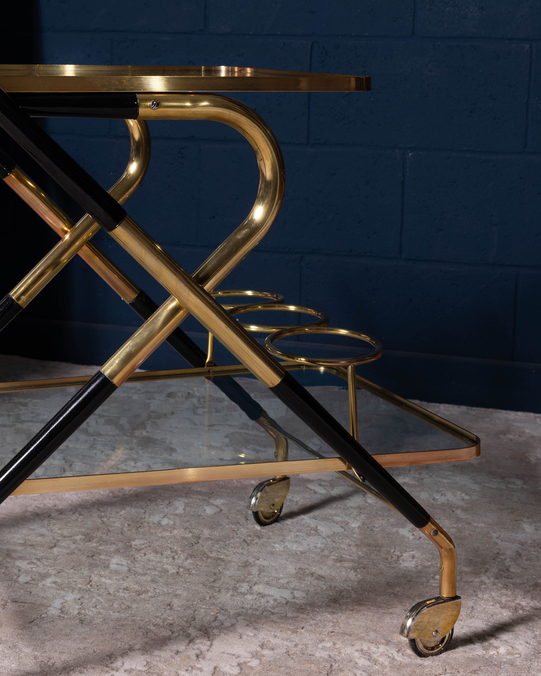 Cesare Lacca asymmetrical-tier bar cart