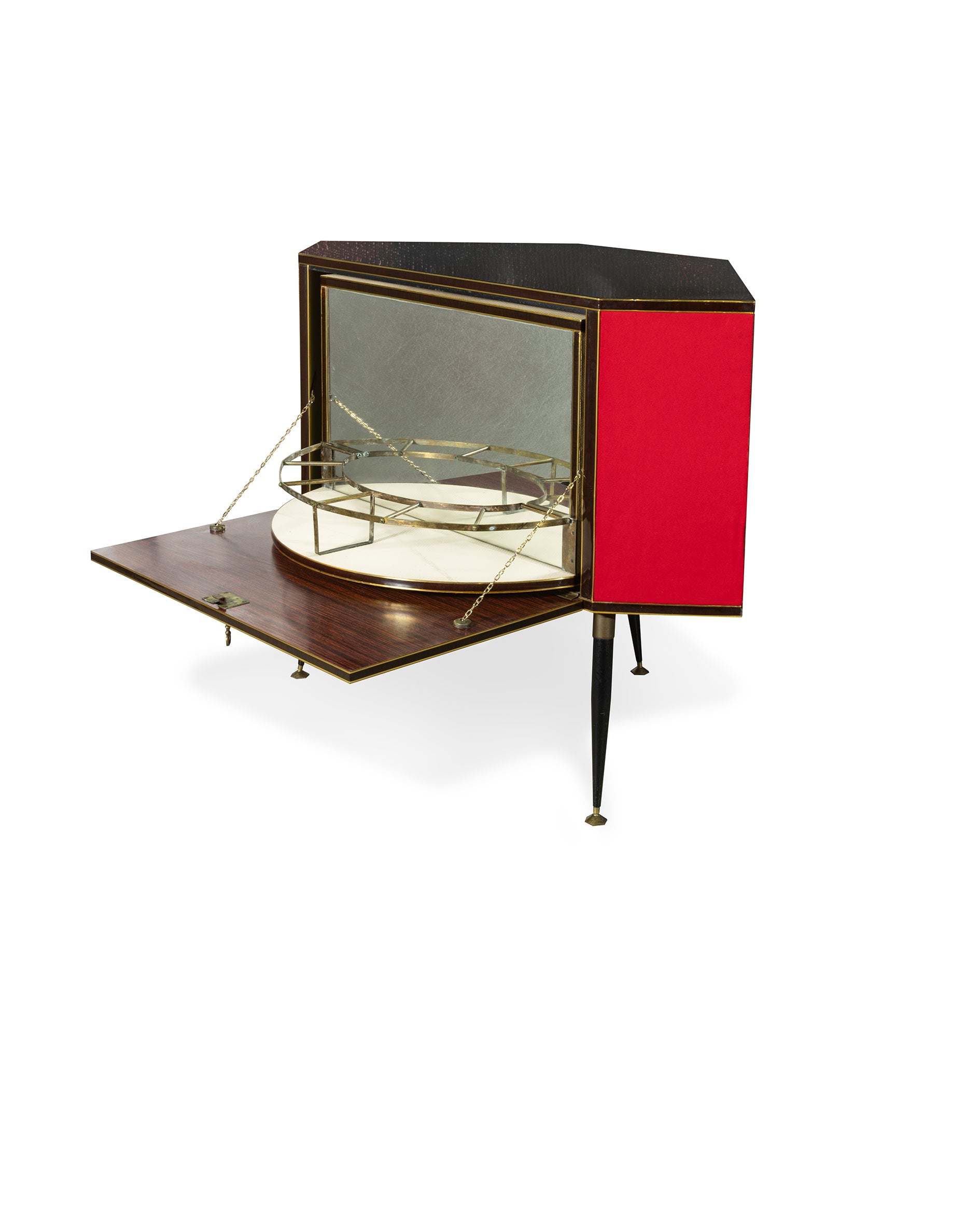 Italian Mid-Century Pop Bar Cabinet with Rotating Tray – 1960s