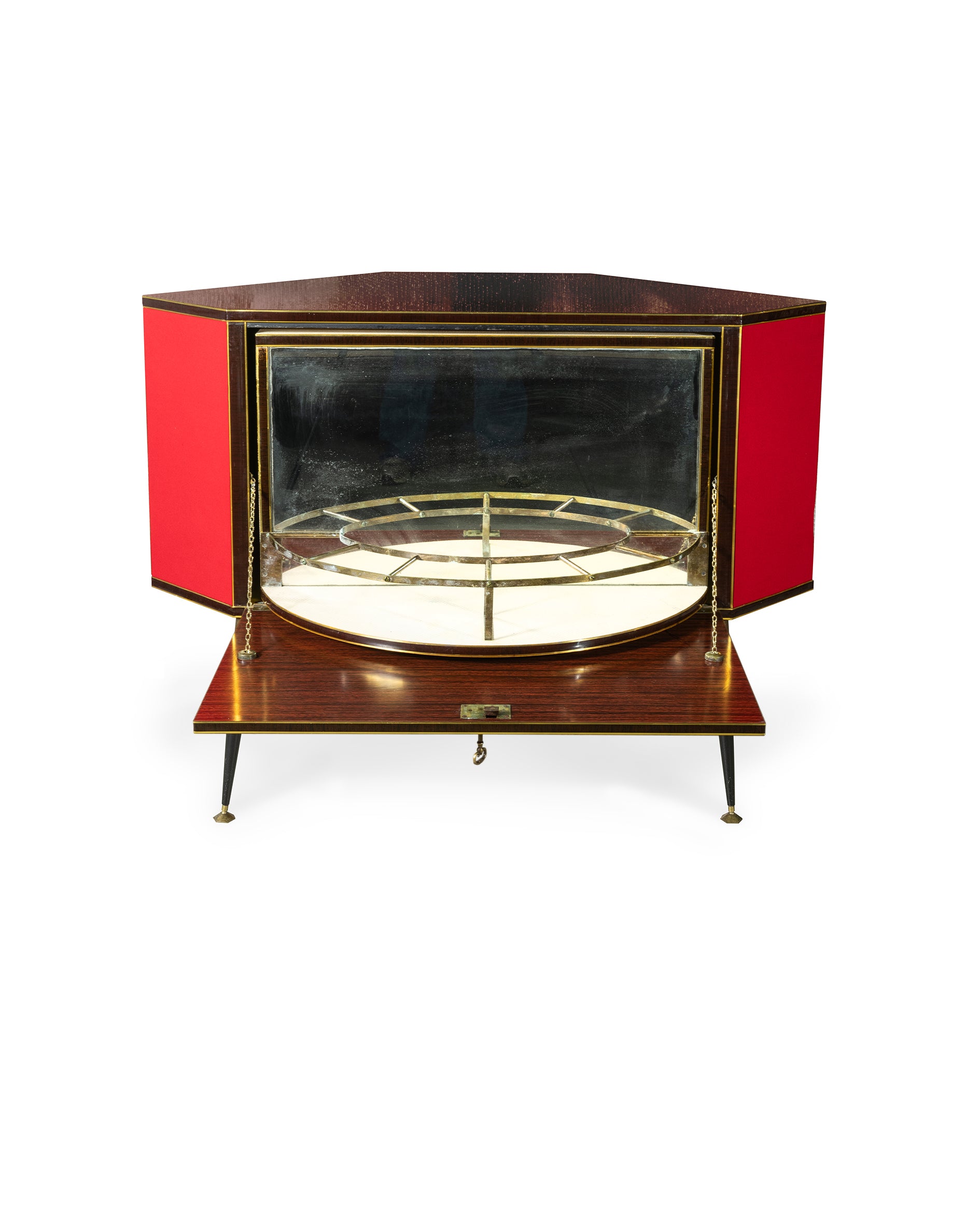 Italian Mid-Century Pop Bar Cabinet with Rotating Tray – 1960s