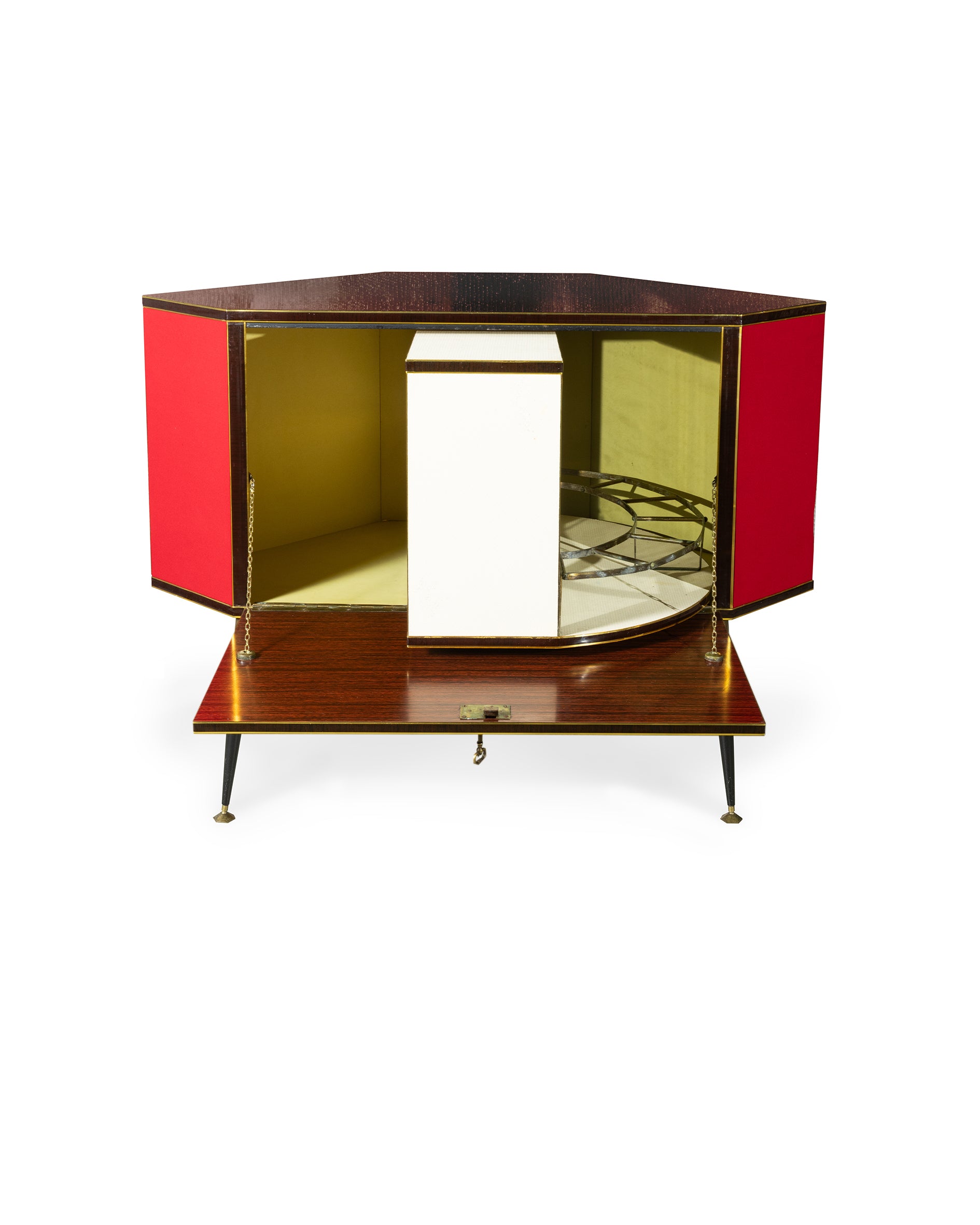 Italian Mid-Century Pop Bar Cabinet with Rotating Tray – 1960s
