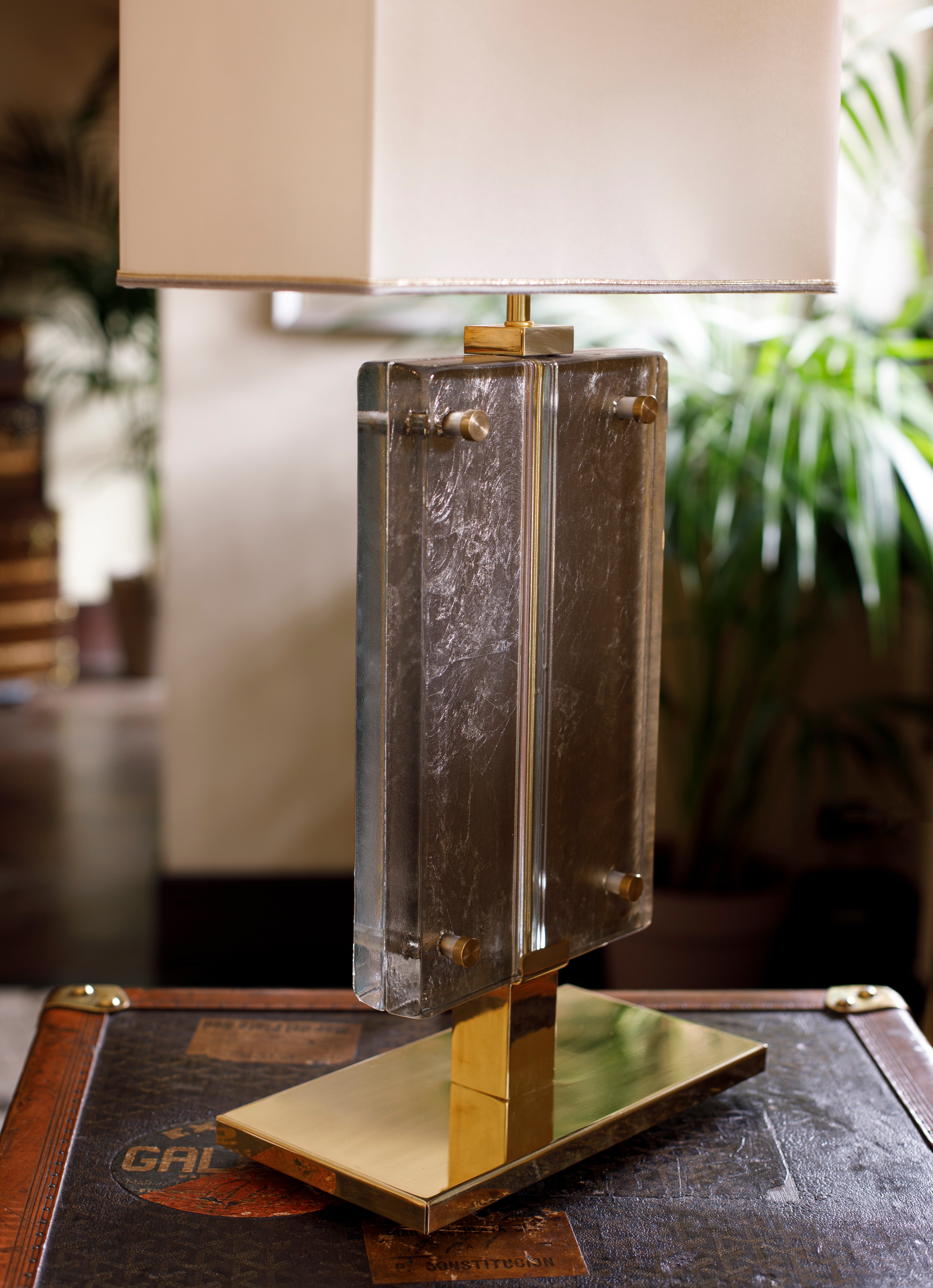 Lampada da tavolo double face in vetro di Murano - 1970 - Murano Glass double face Lamp