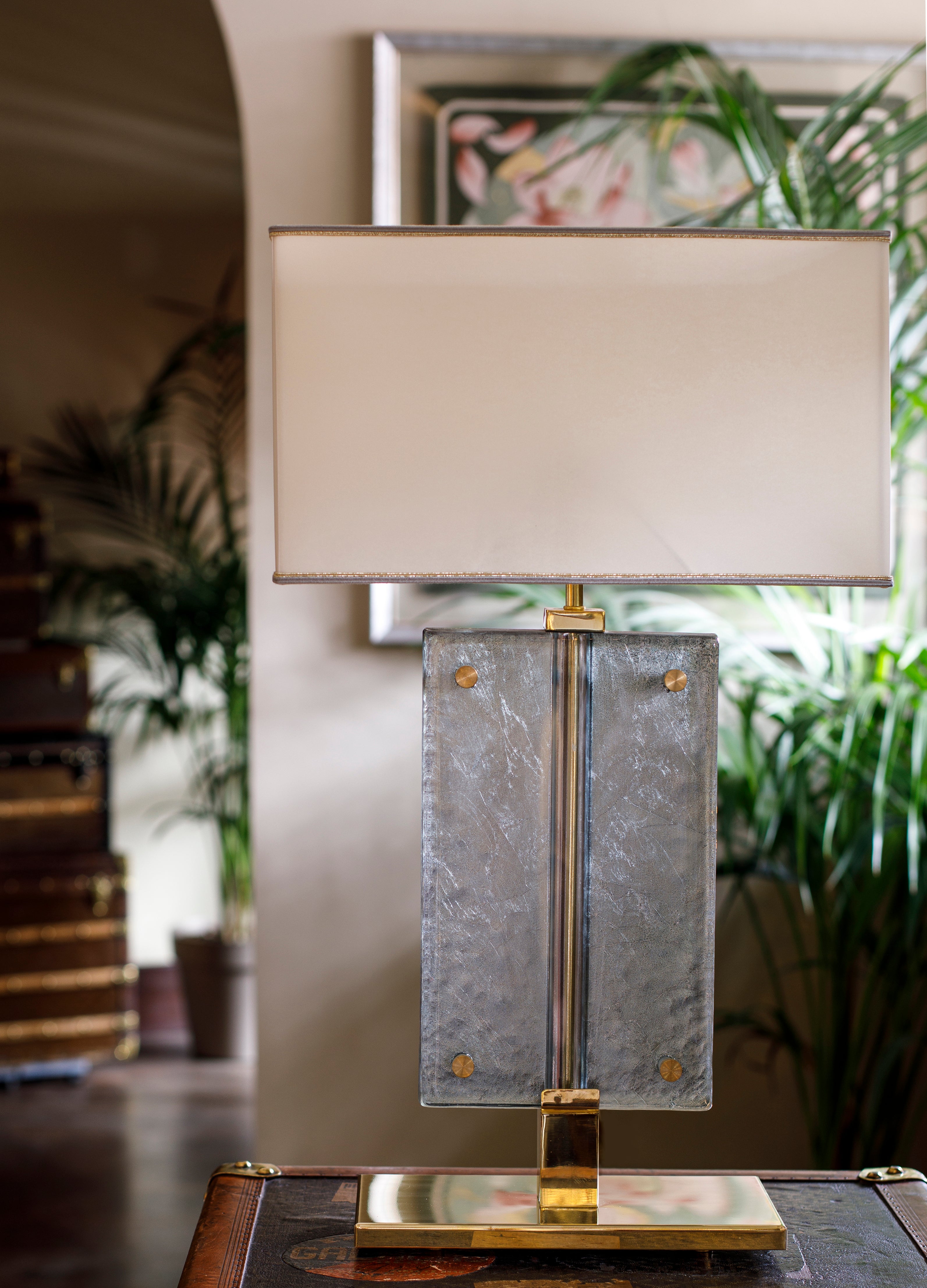 Lampada da tavolo double face in vetro di Murano - 1970 - Murano Glass double face Lamp