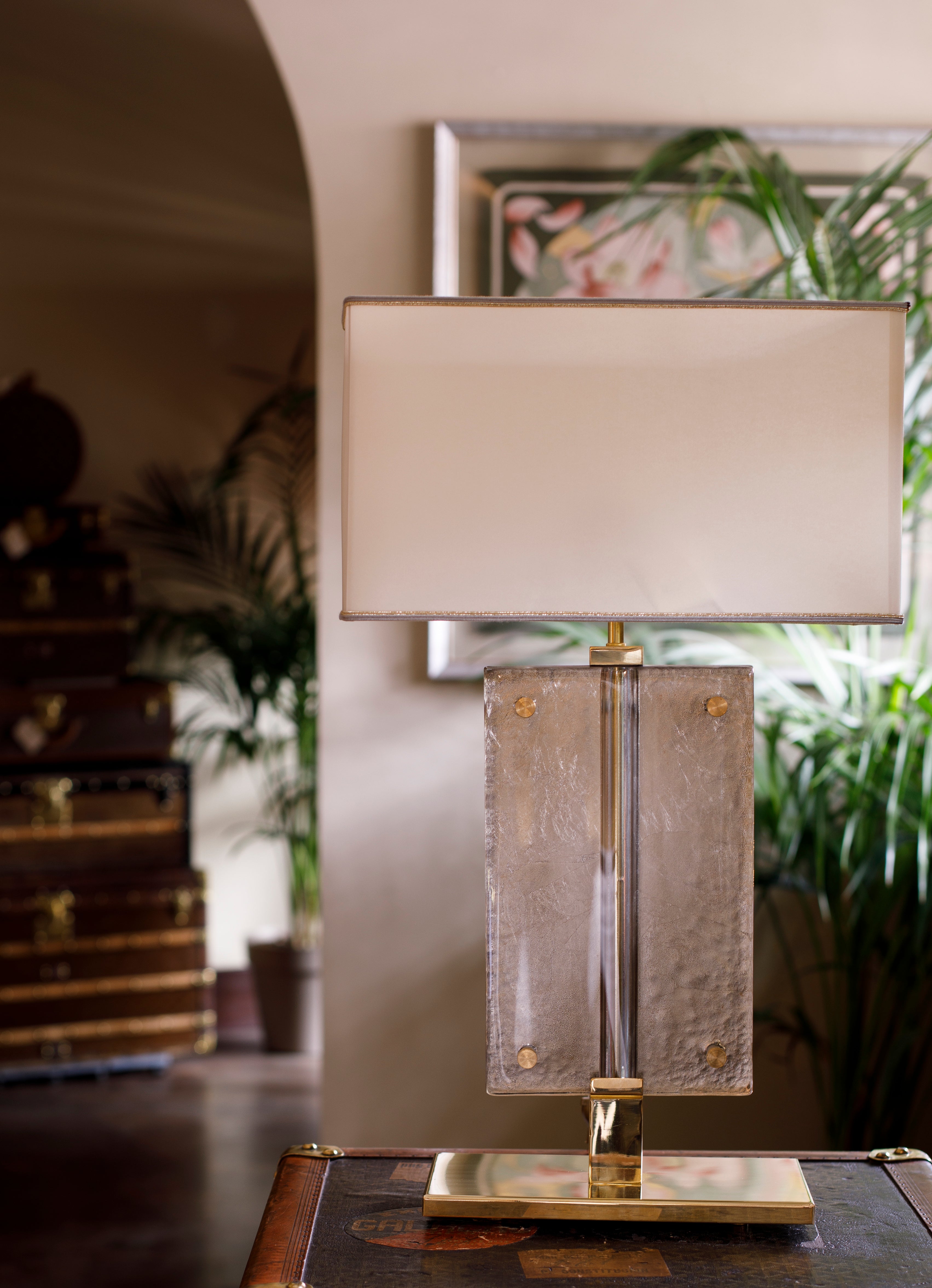 Lampada da tavolo double face in vetro di Murano - 1970 - Murano Glass double face Lamp