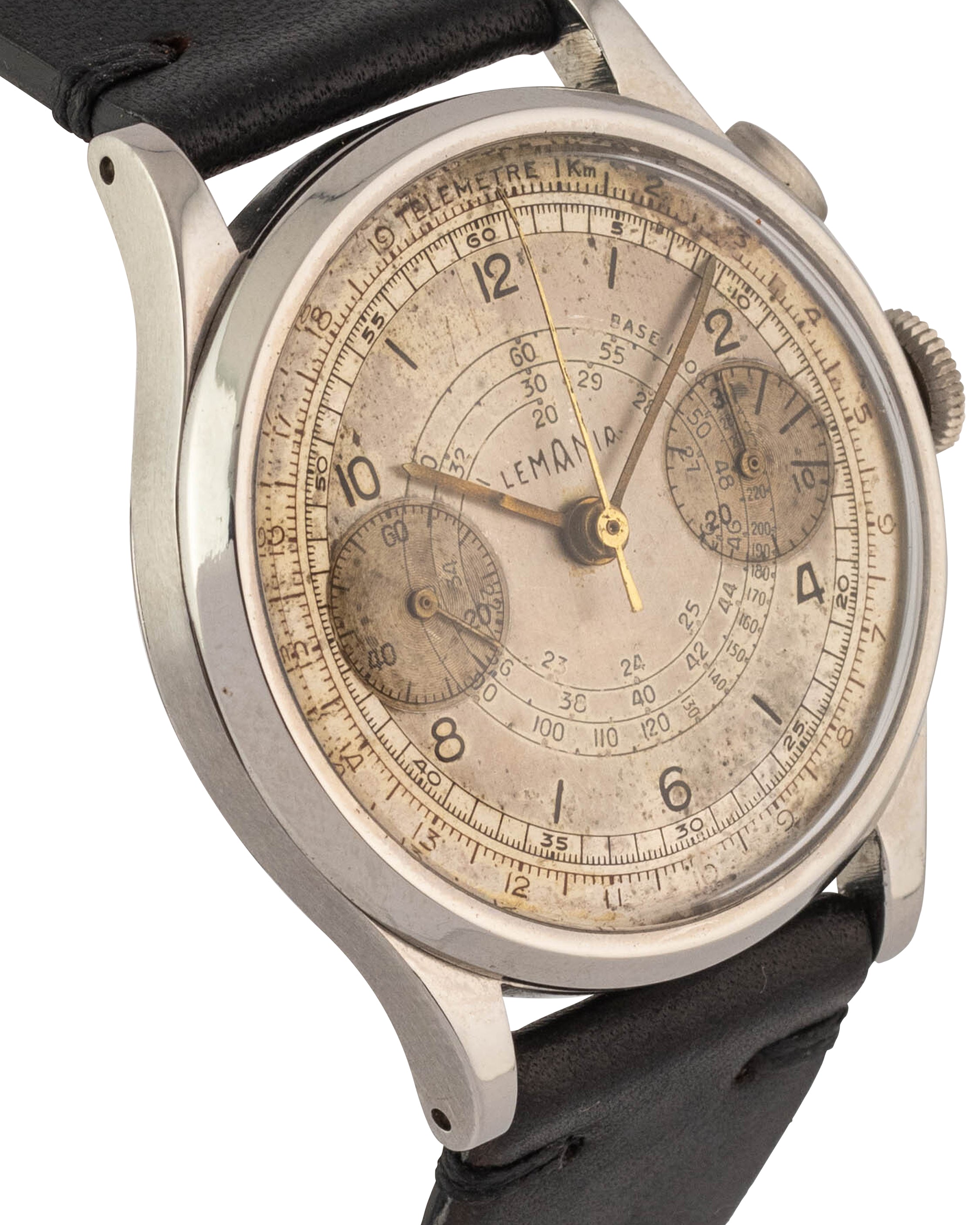 Lemania Chronograph "Sector dial" wrist watch