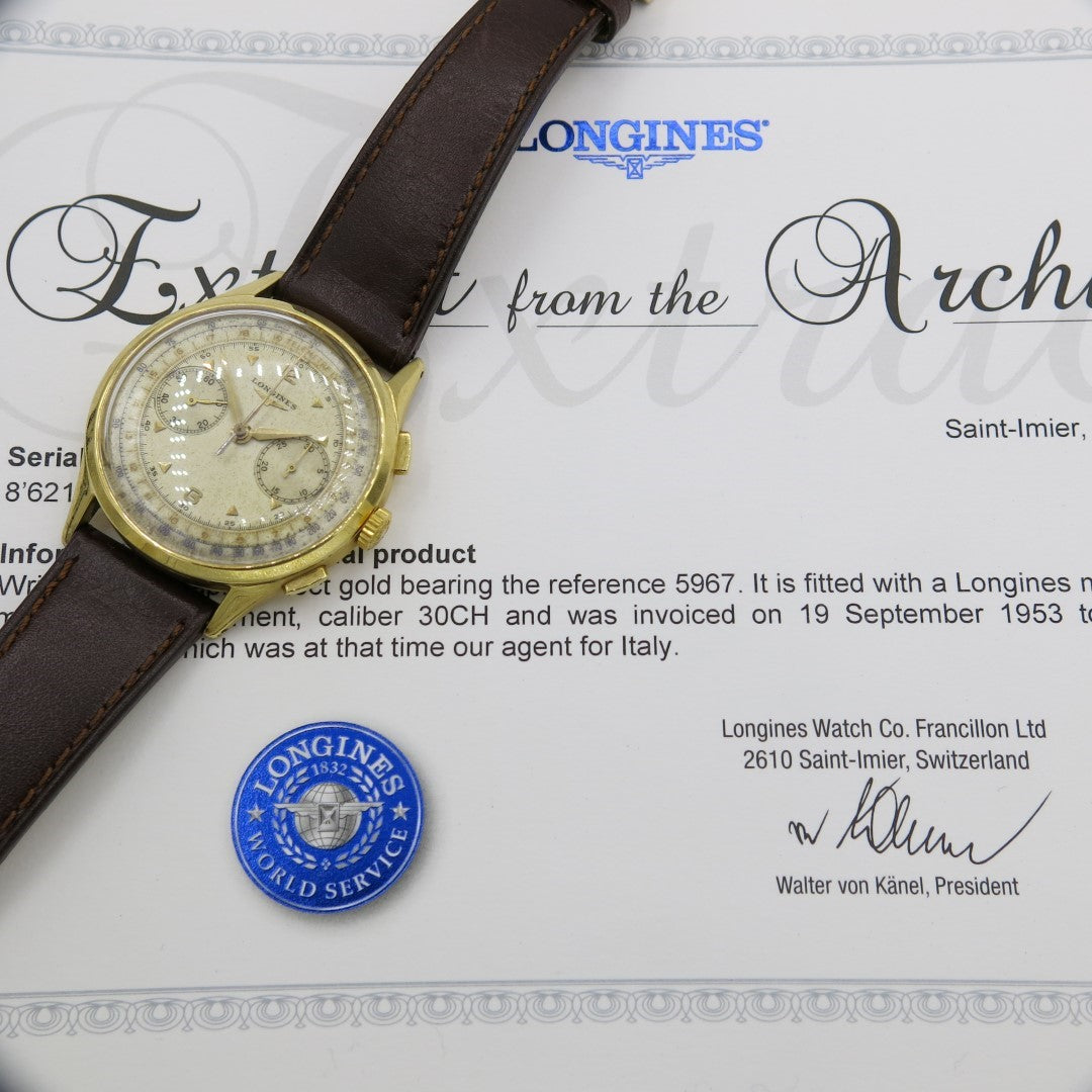 Longines chronograph 30CH oversize