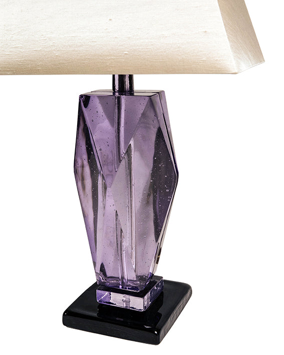 Murano Glass Violet Lamp - 1970