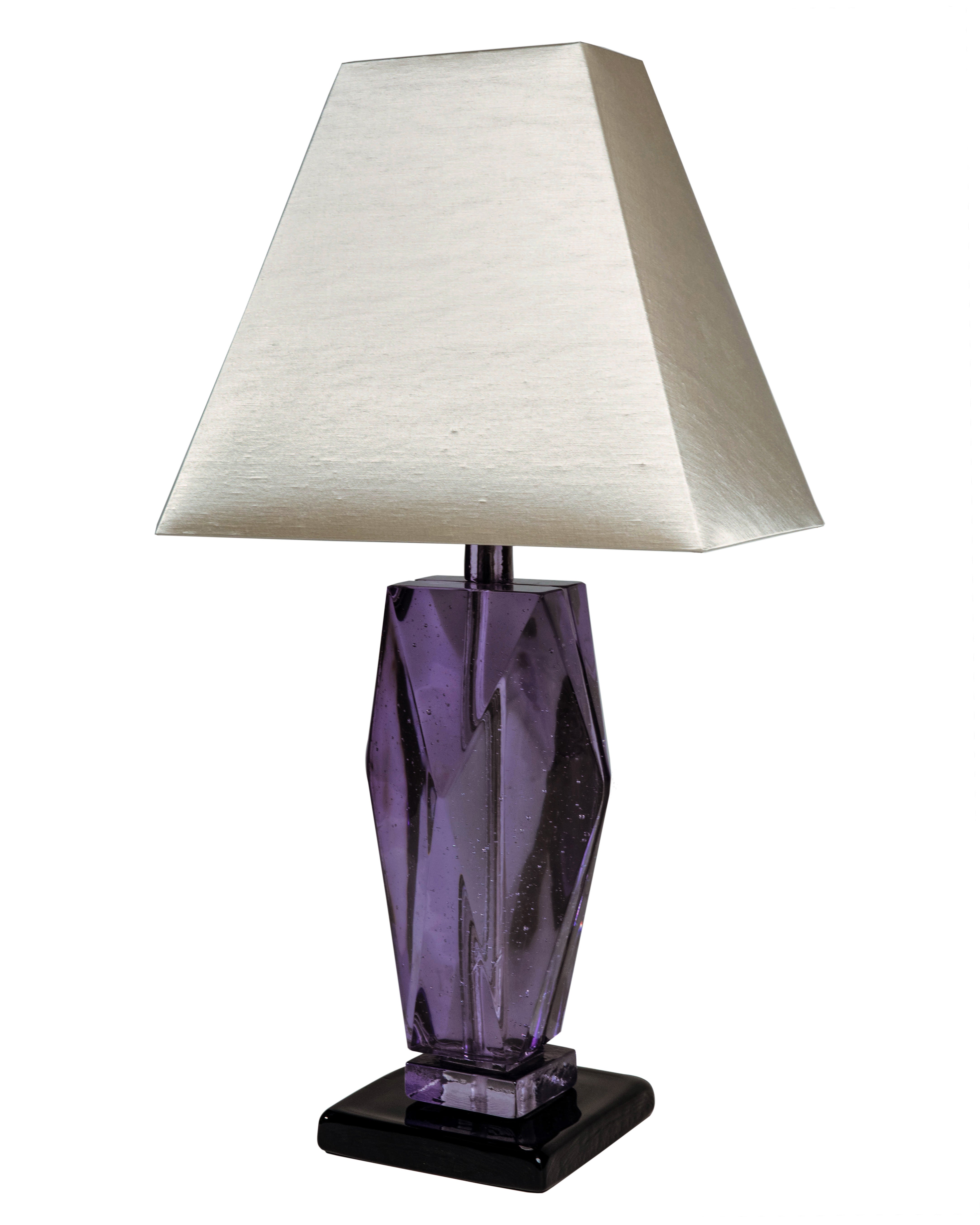 Murano Glass Violet Lamp - 1970