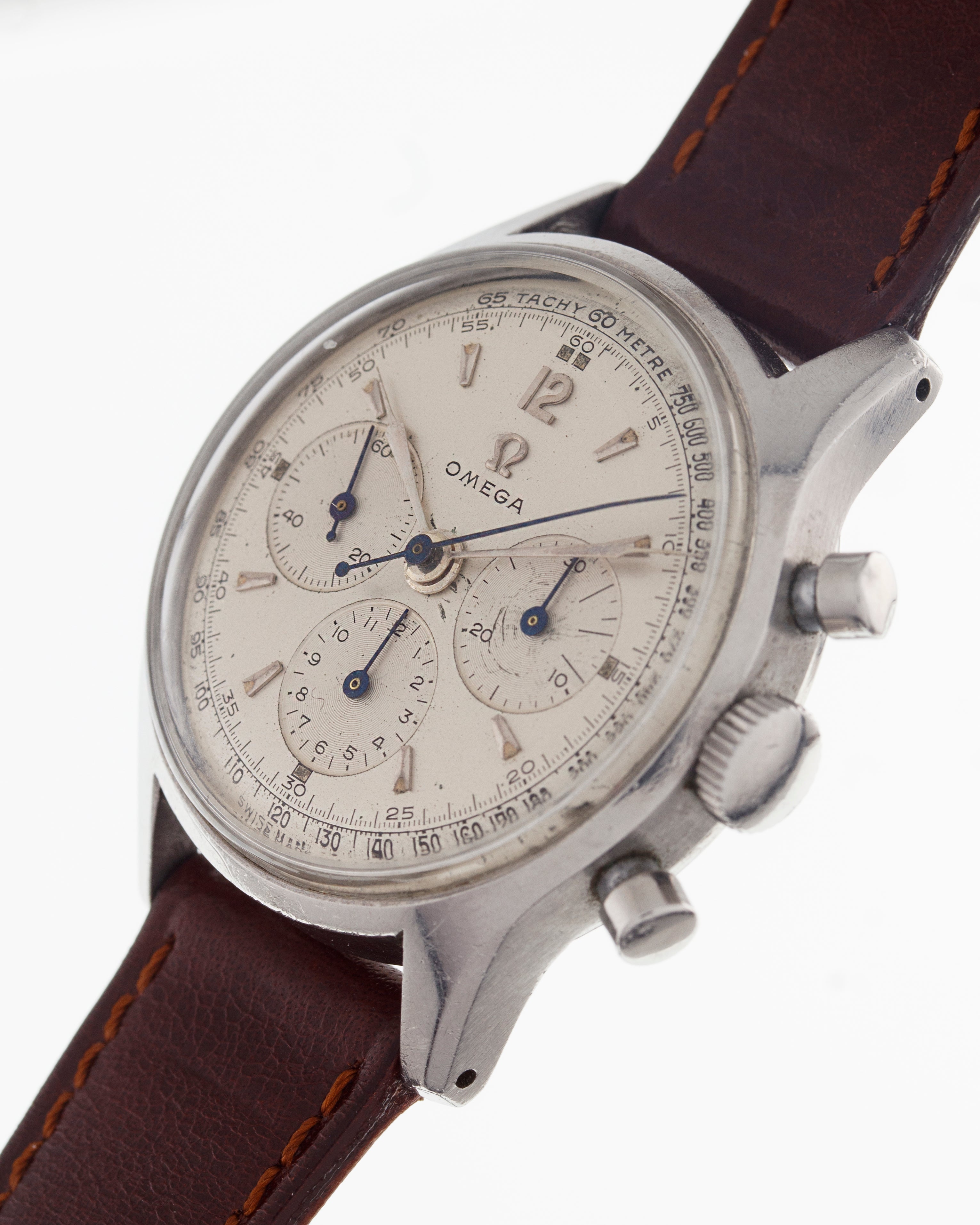 Omega military chronograph retailed for Argentinian Air Forces