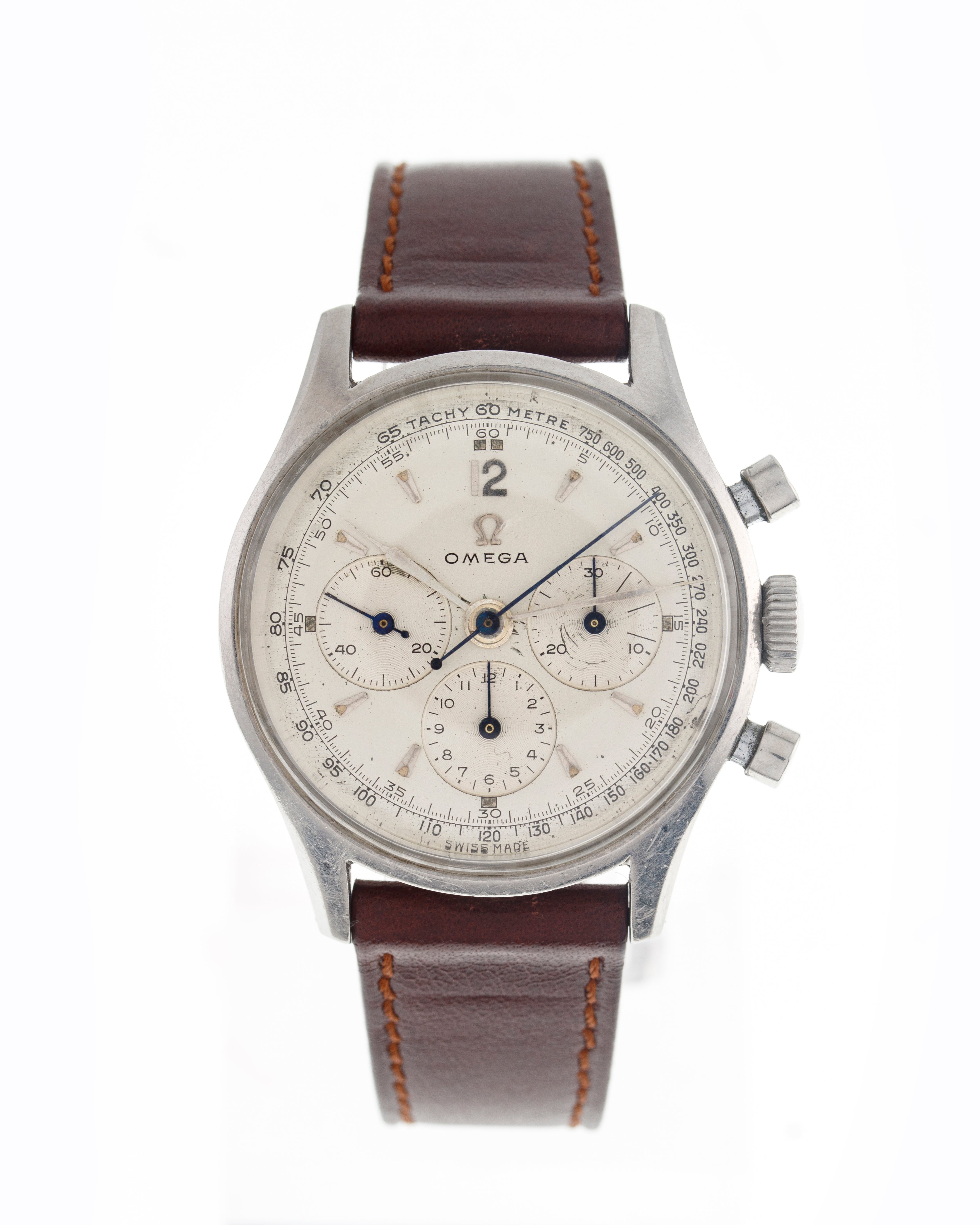 Omega military chronograph retailed for Argentinian Air Forces