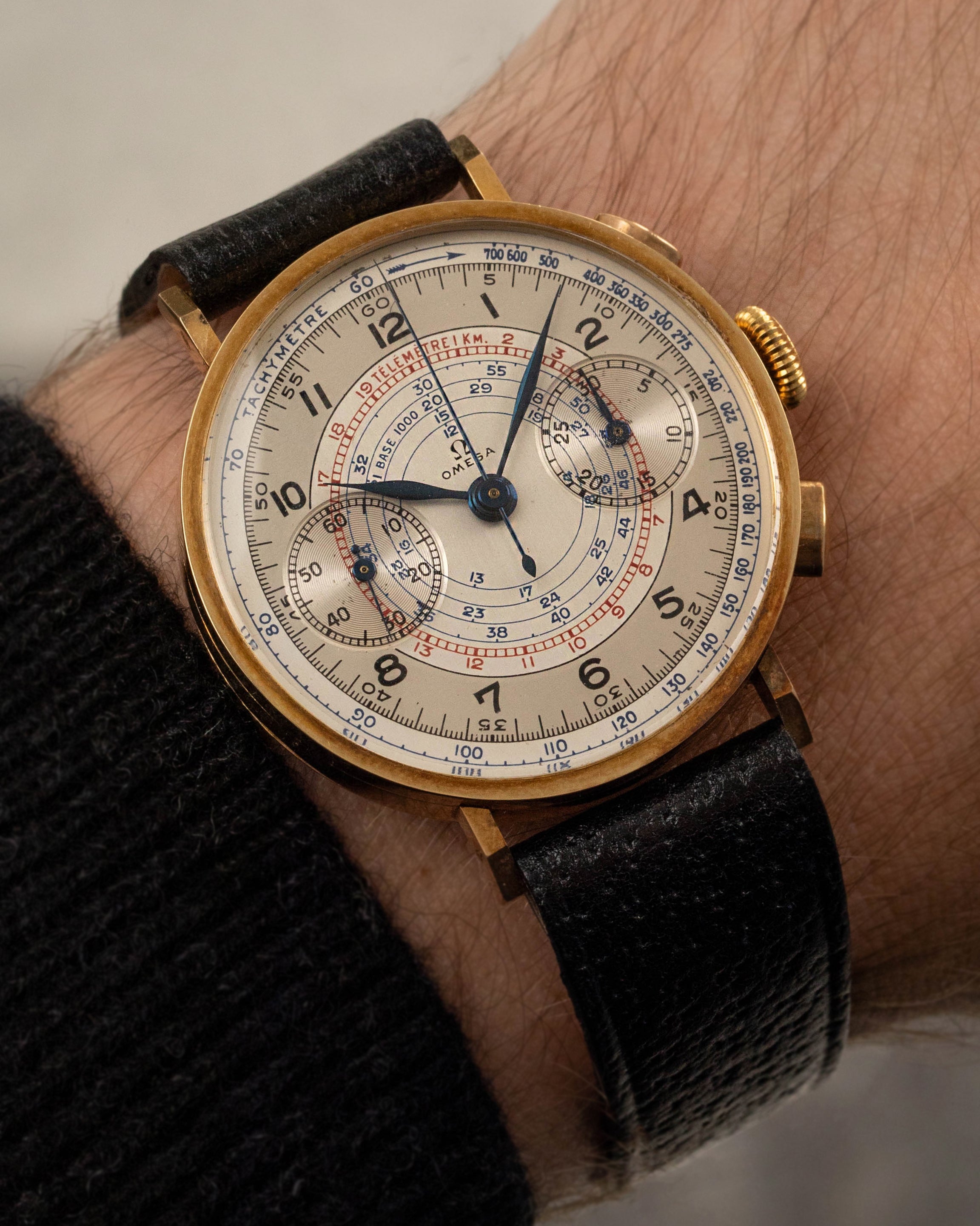 Omega Ref. OT 2393 yellow gold on the wrist