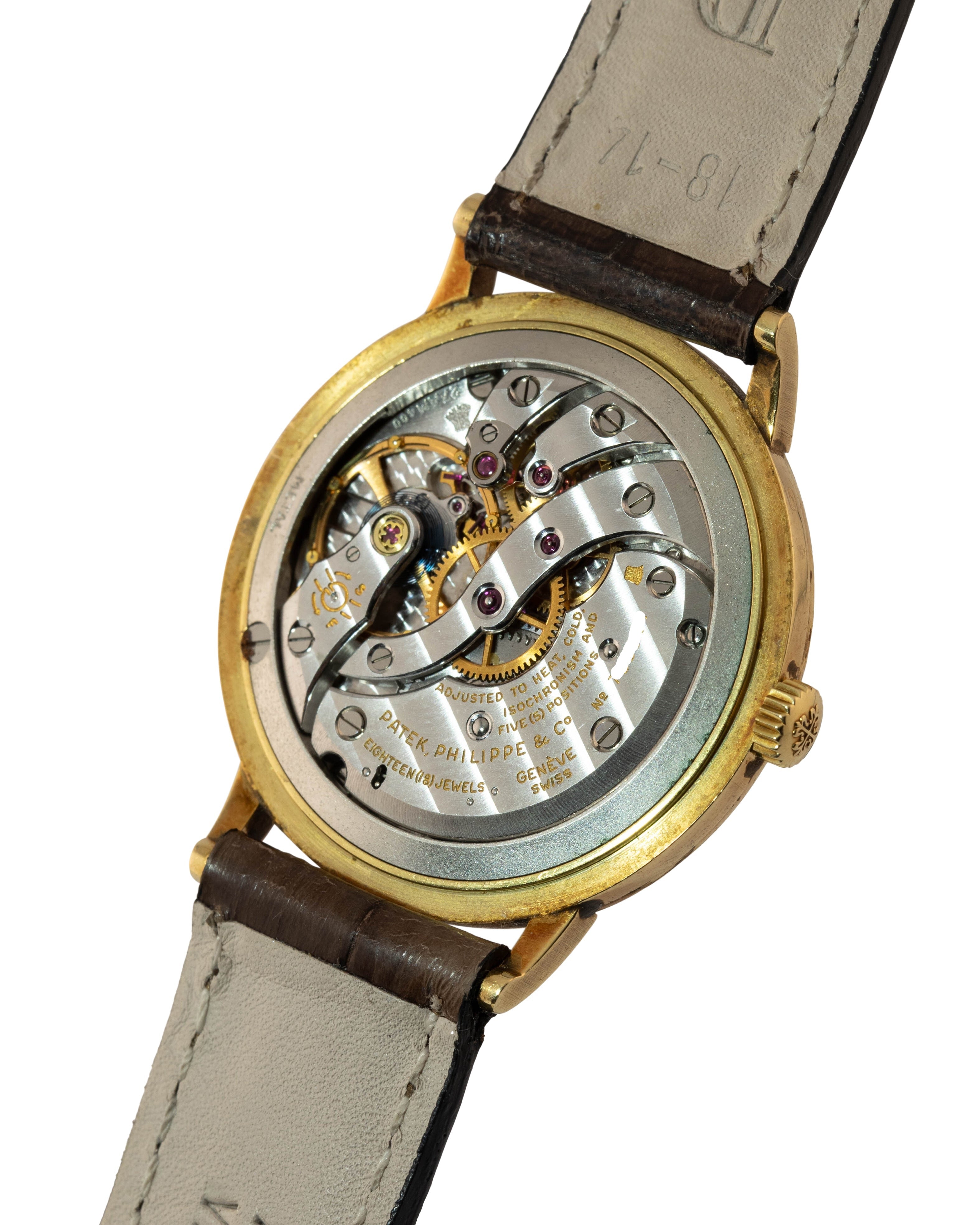 Patek Philippe Ref. 3410 Calatrava in yellow gold with double signed "Beyer" dial - movement