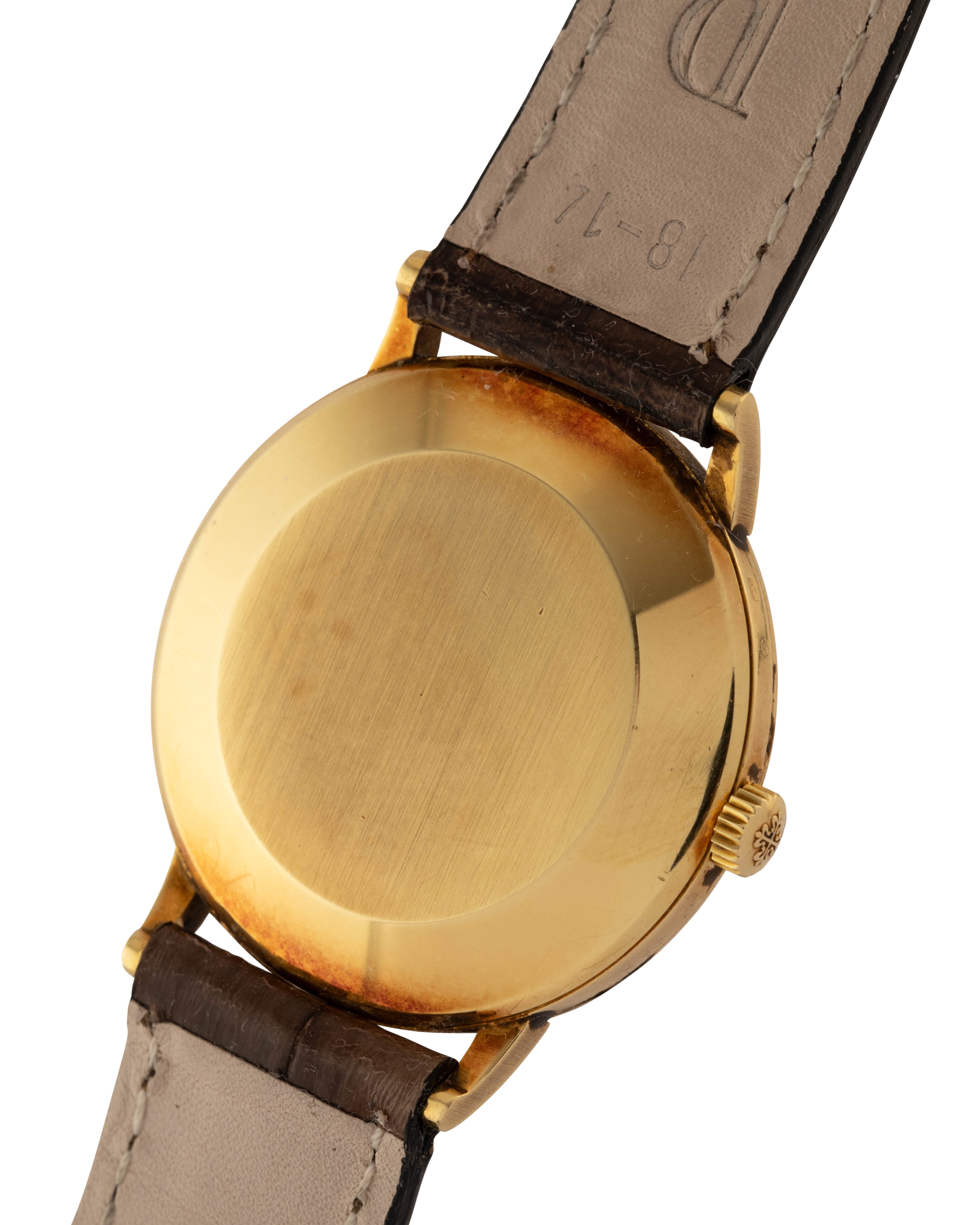 Patek Philippe Ref. 3410 Calatrava in yellow gold with double signed "Beyer" dial - back