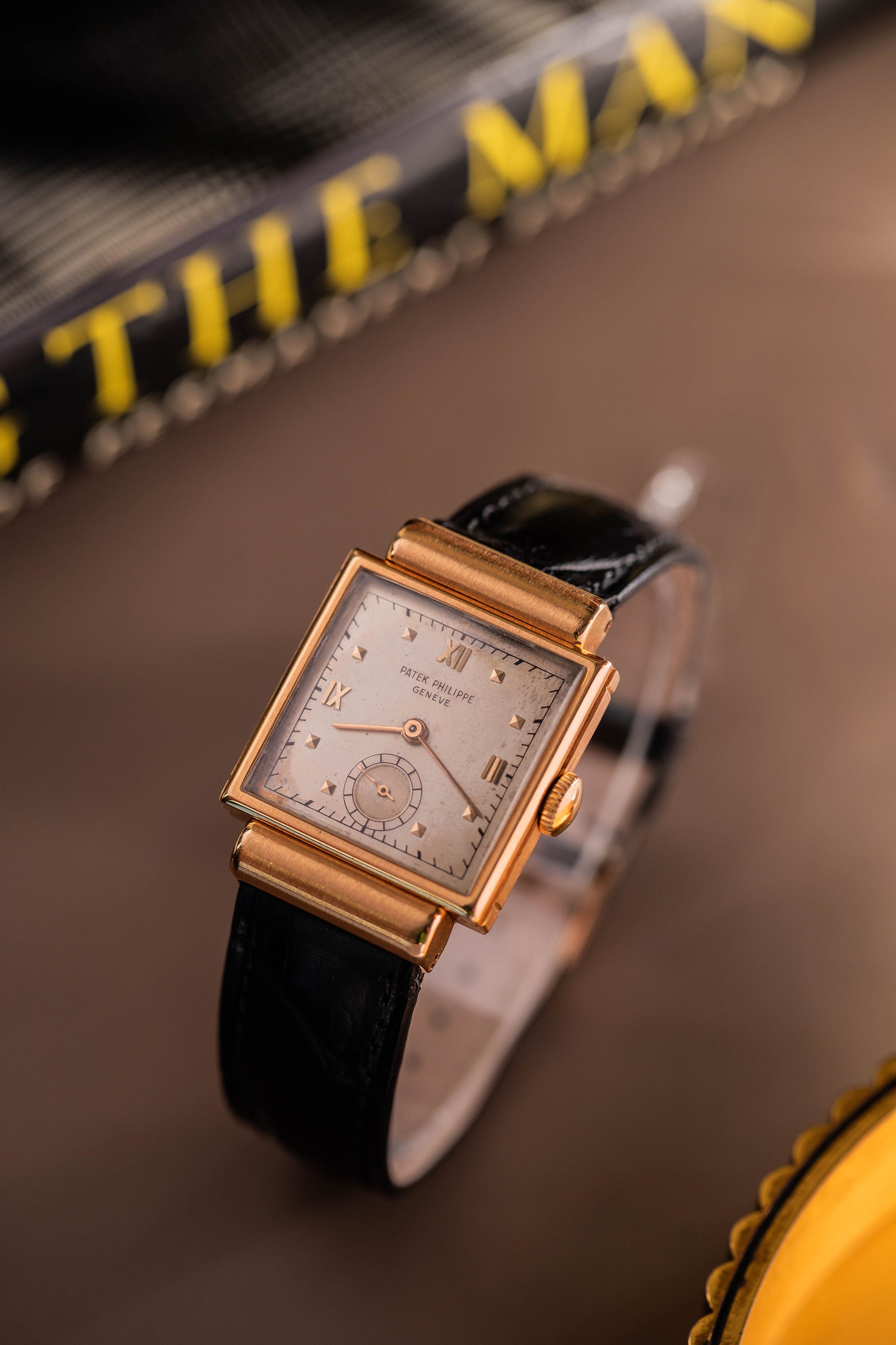 Patek Philippe Carrè Rose Gold "Brevet Imperméable"