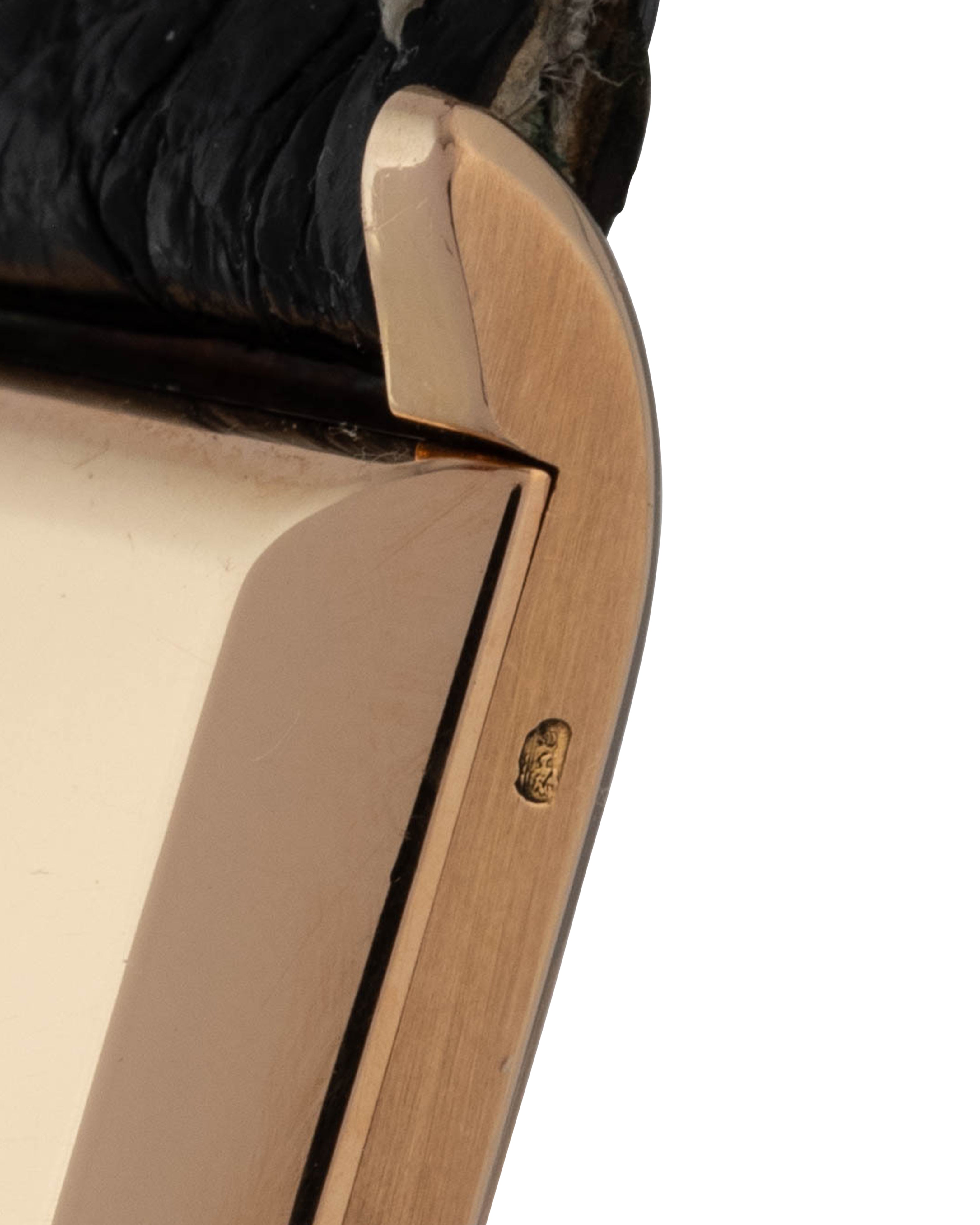Patek Philippe "Rectangular" Ref. 24680 in rose gold white dial - hallmark