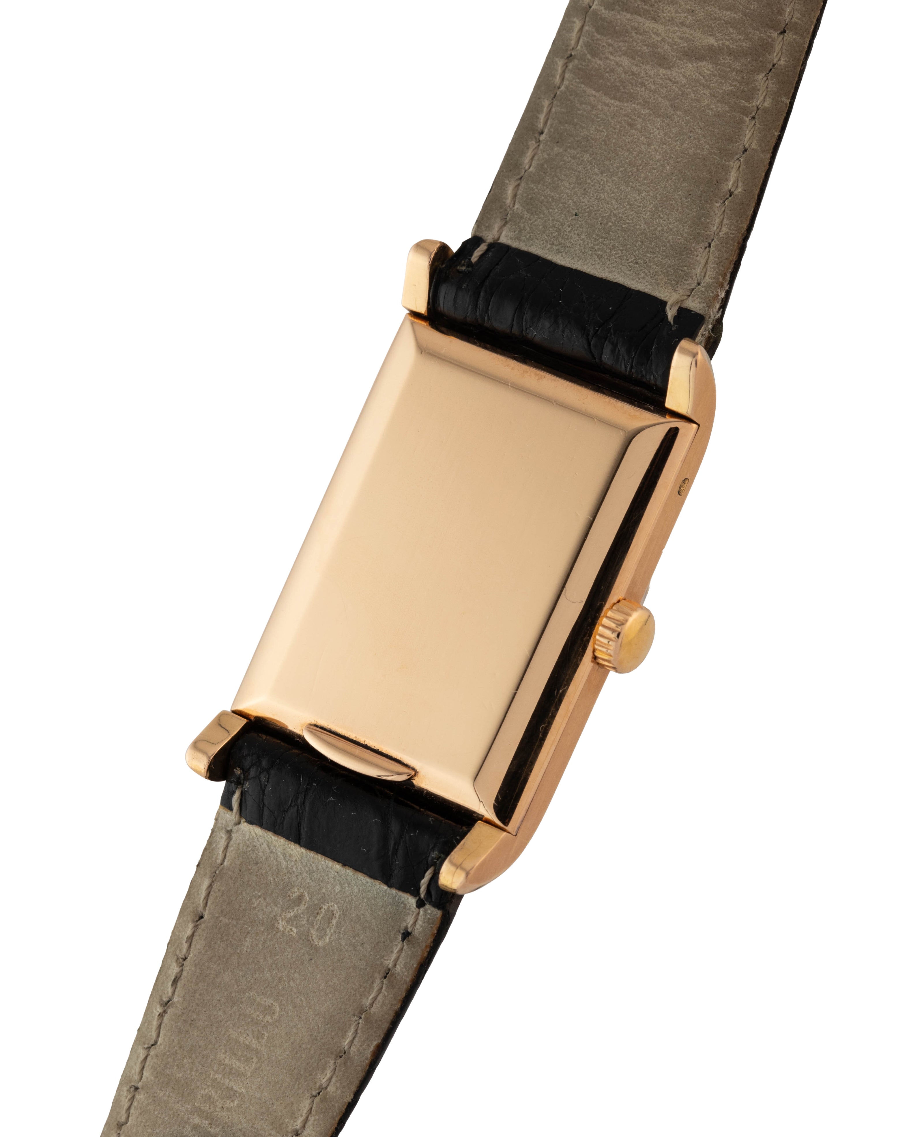 Patek Philippe "Rectangular" Ref. 24680 in rose gold white dial- back