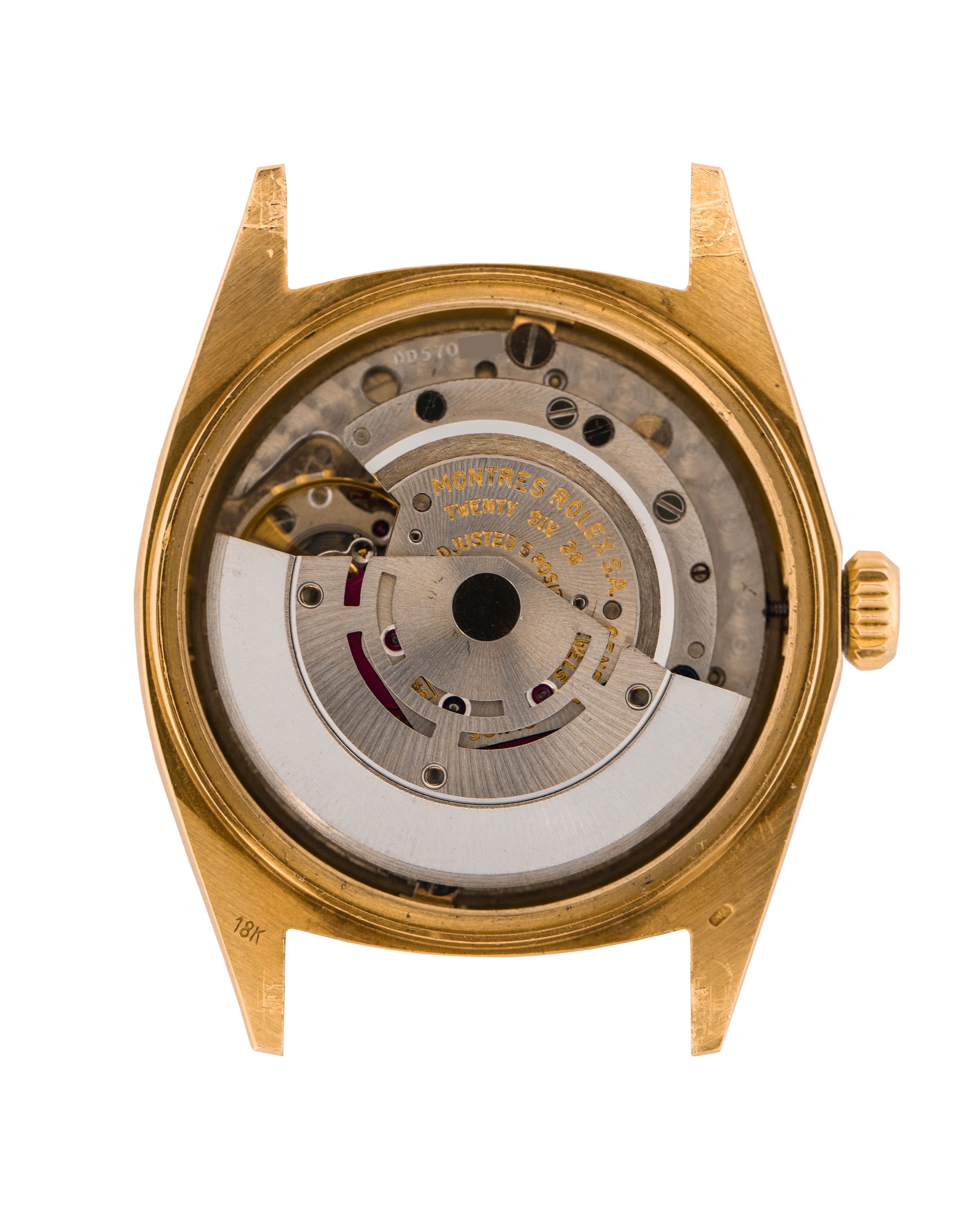 Rolex Ref. 6075 Datejust Ovettone pink gold with white dial movement