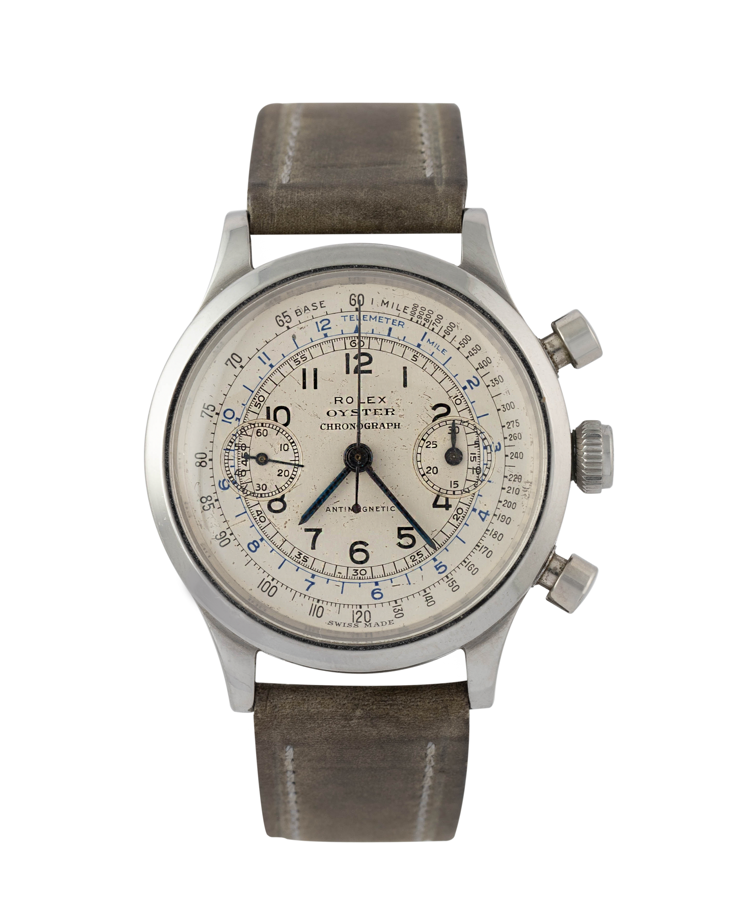 Rolex Ref. 3525 'Monoblocco' Chronograph stainless steel with white dial