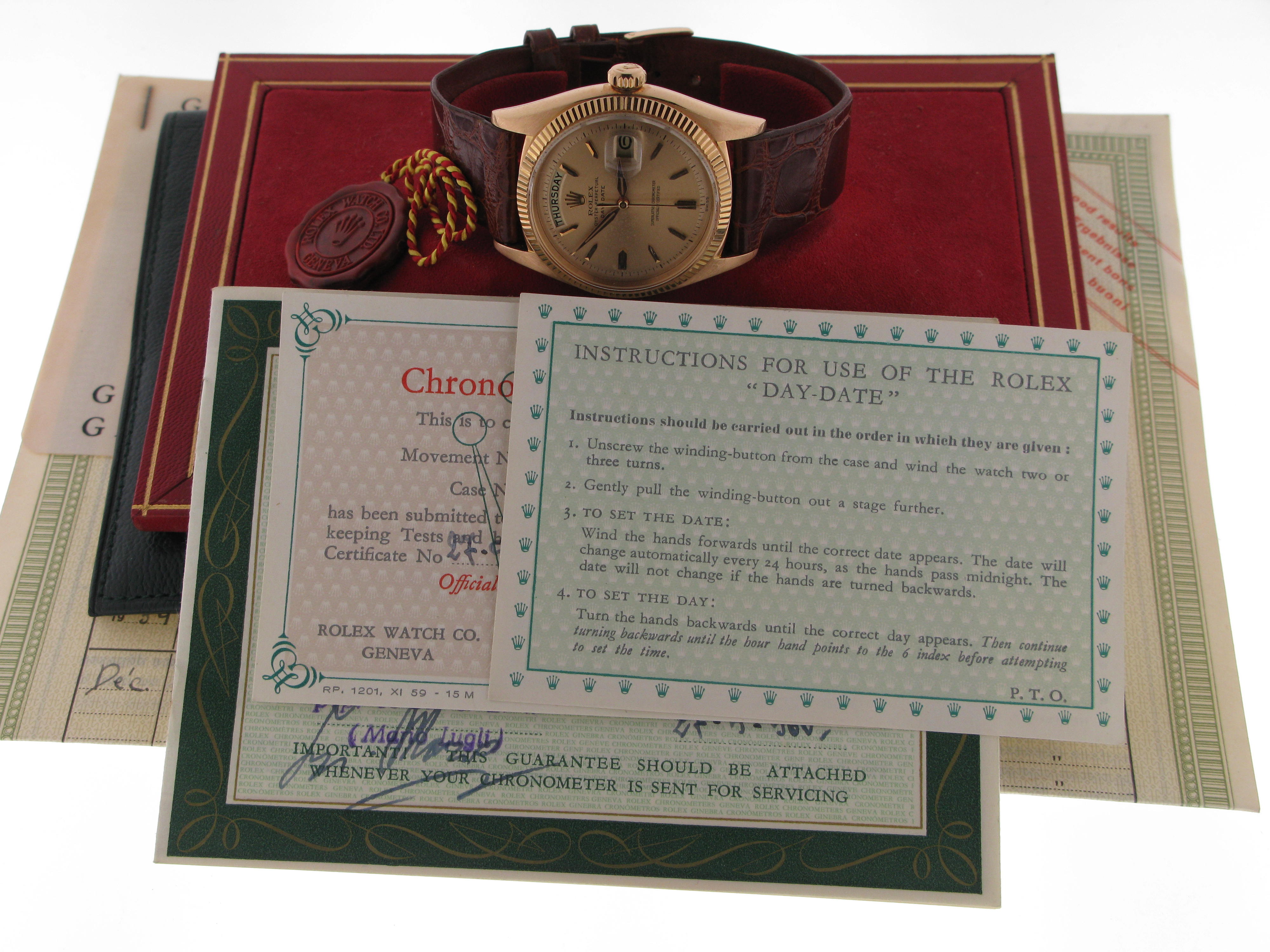 Rolex Oyster Perpetual Day Date pink gold full set