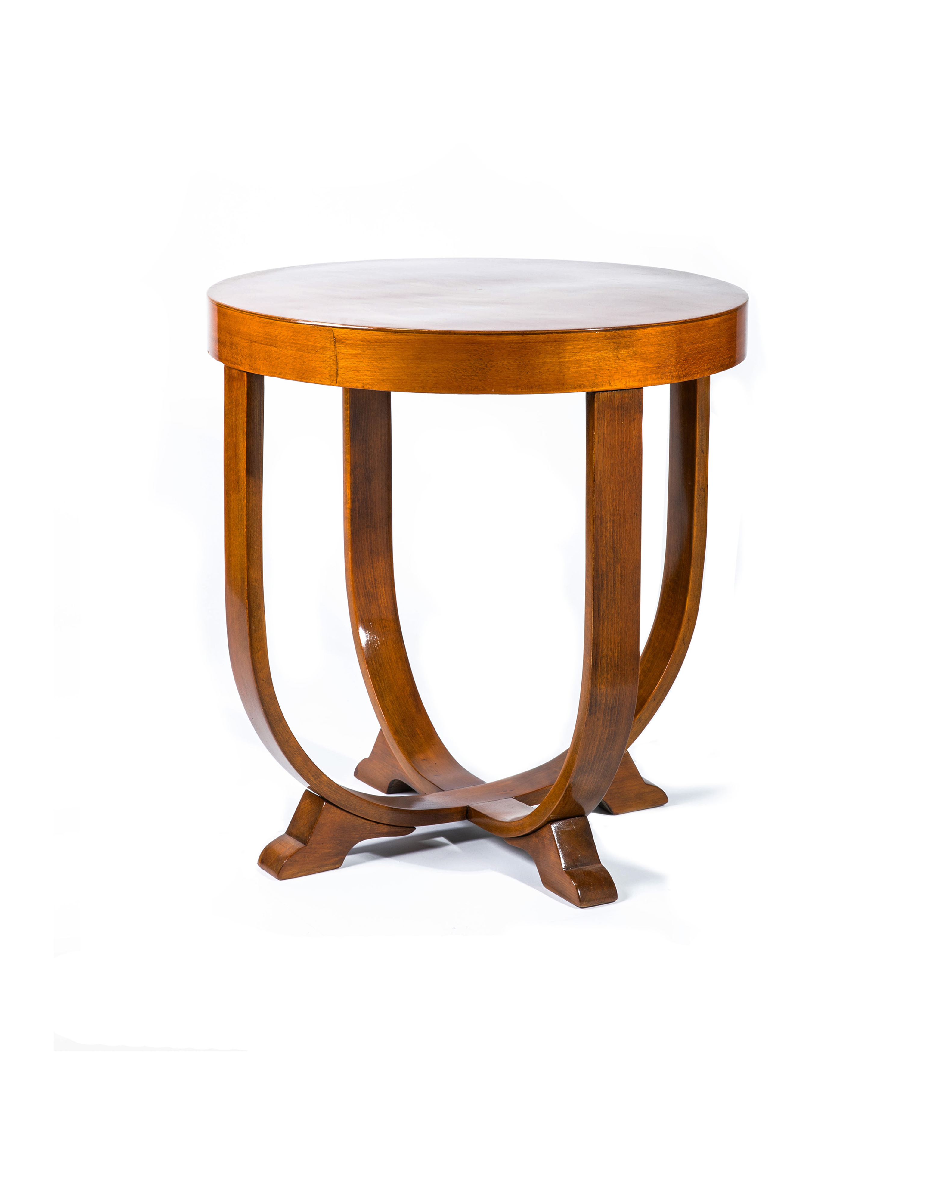 Rounded Wood Coffee Table