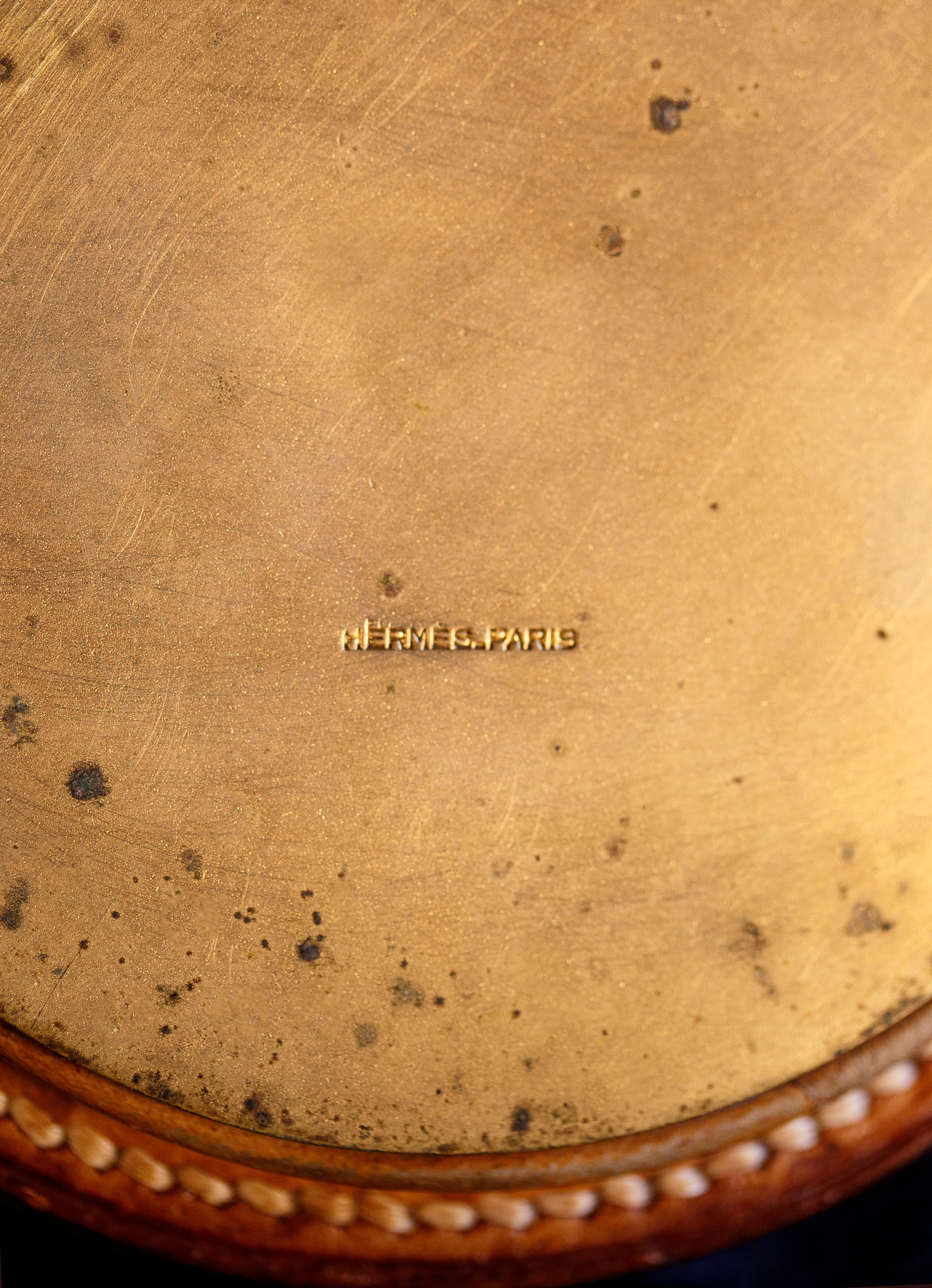 Scatola da tabacco in "Cuir de Russie" Hermès - 1956 - "Cuir de Russie" Hermès tobacco jar