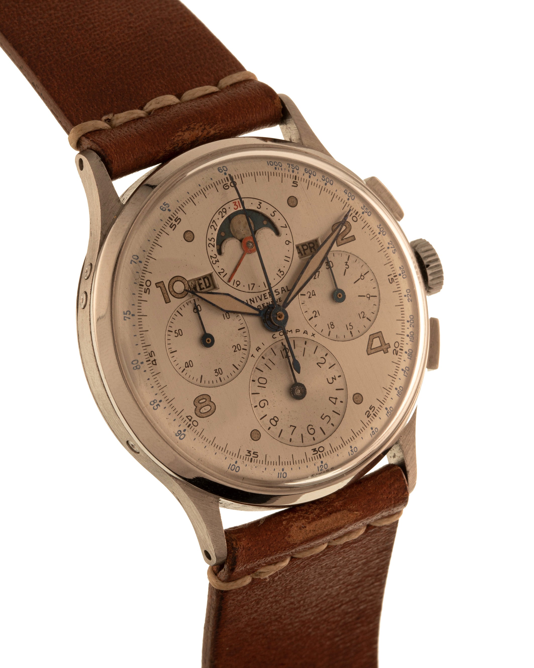 Universal Genève Ref. 22279 Tri Compax Stainless Steel - stainles steel, silvered dial