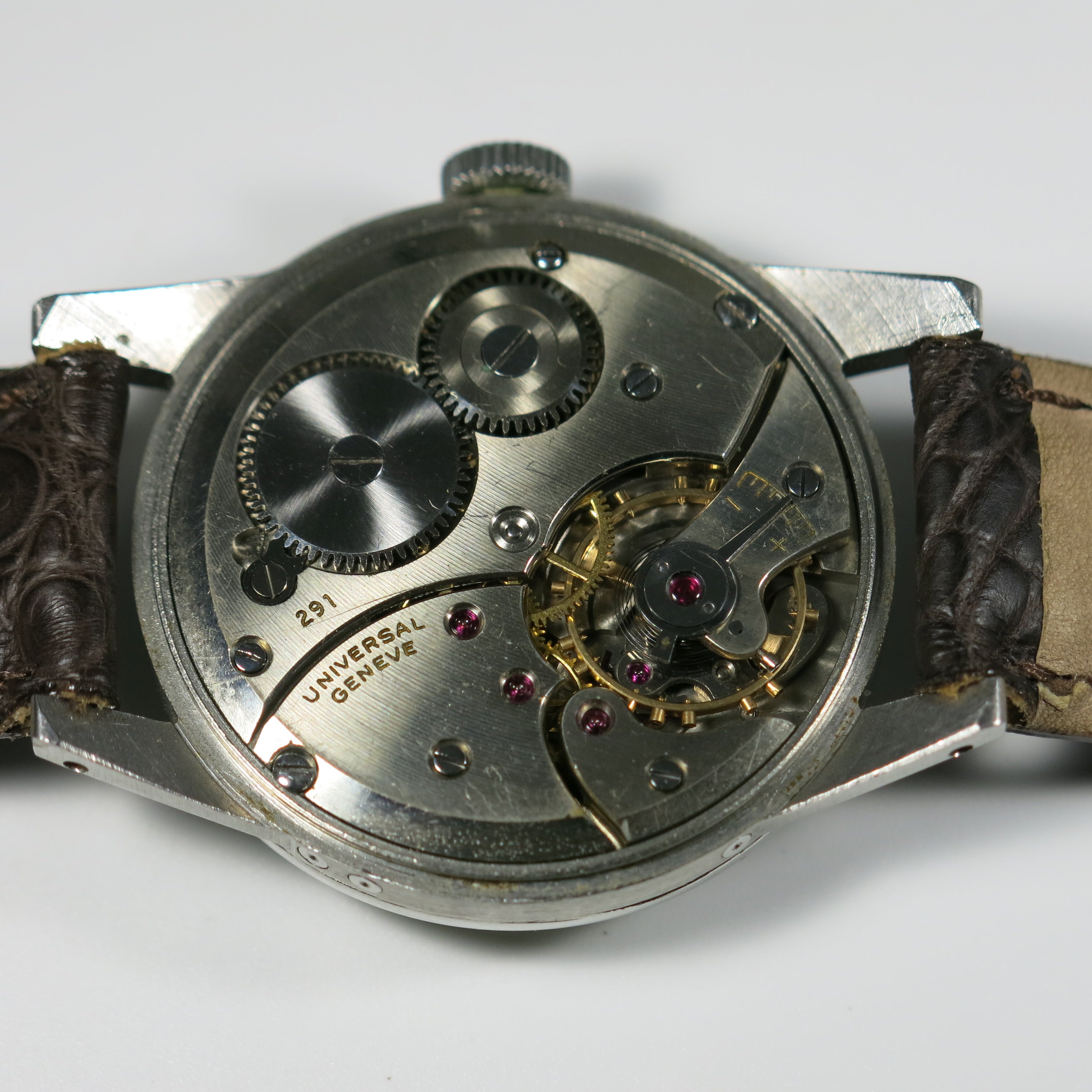 Universal Genève calendar moonphase two tone dial