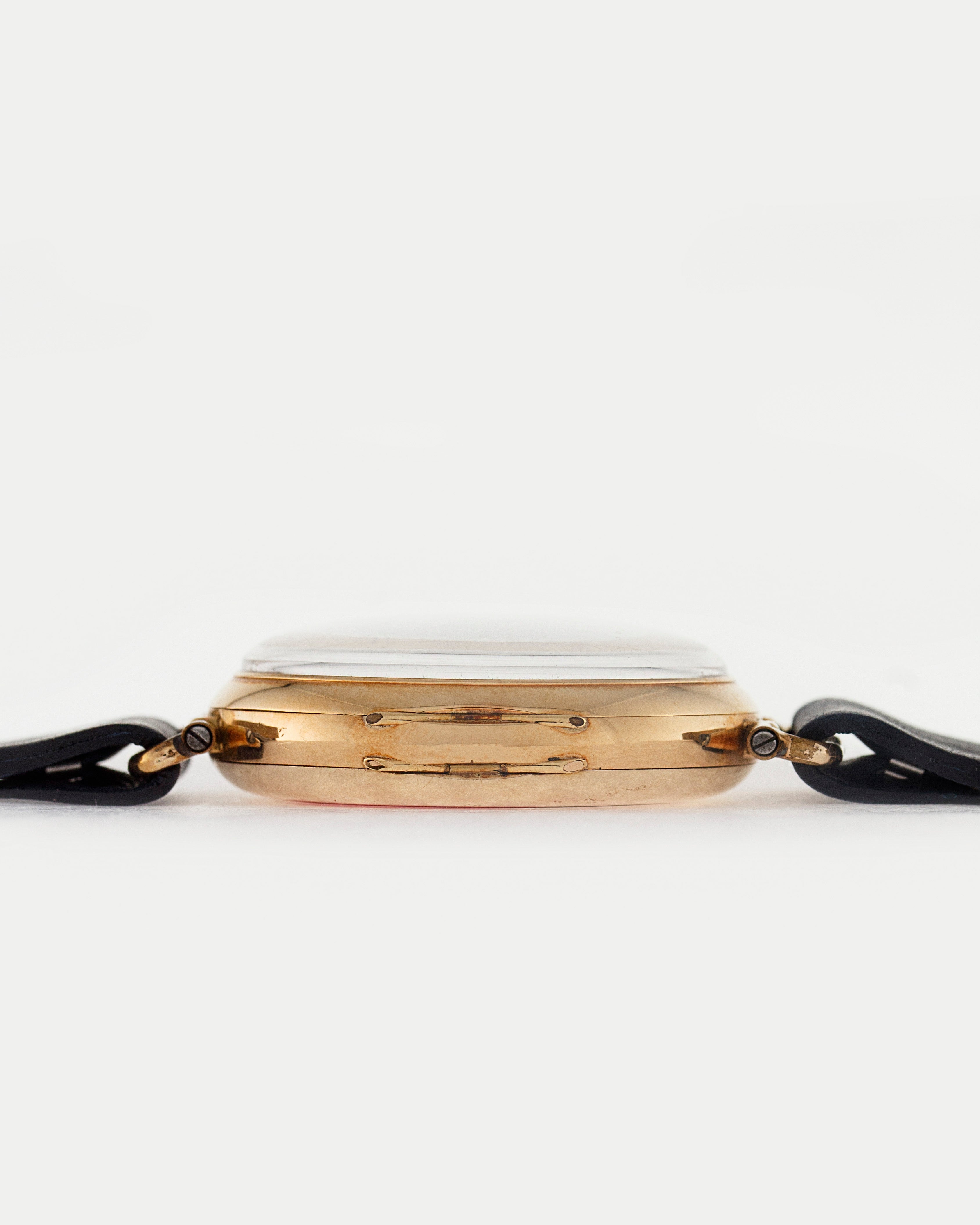 Universal Watch Compur oversize enamel dial- side