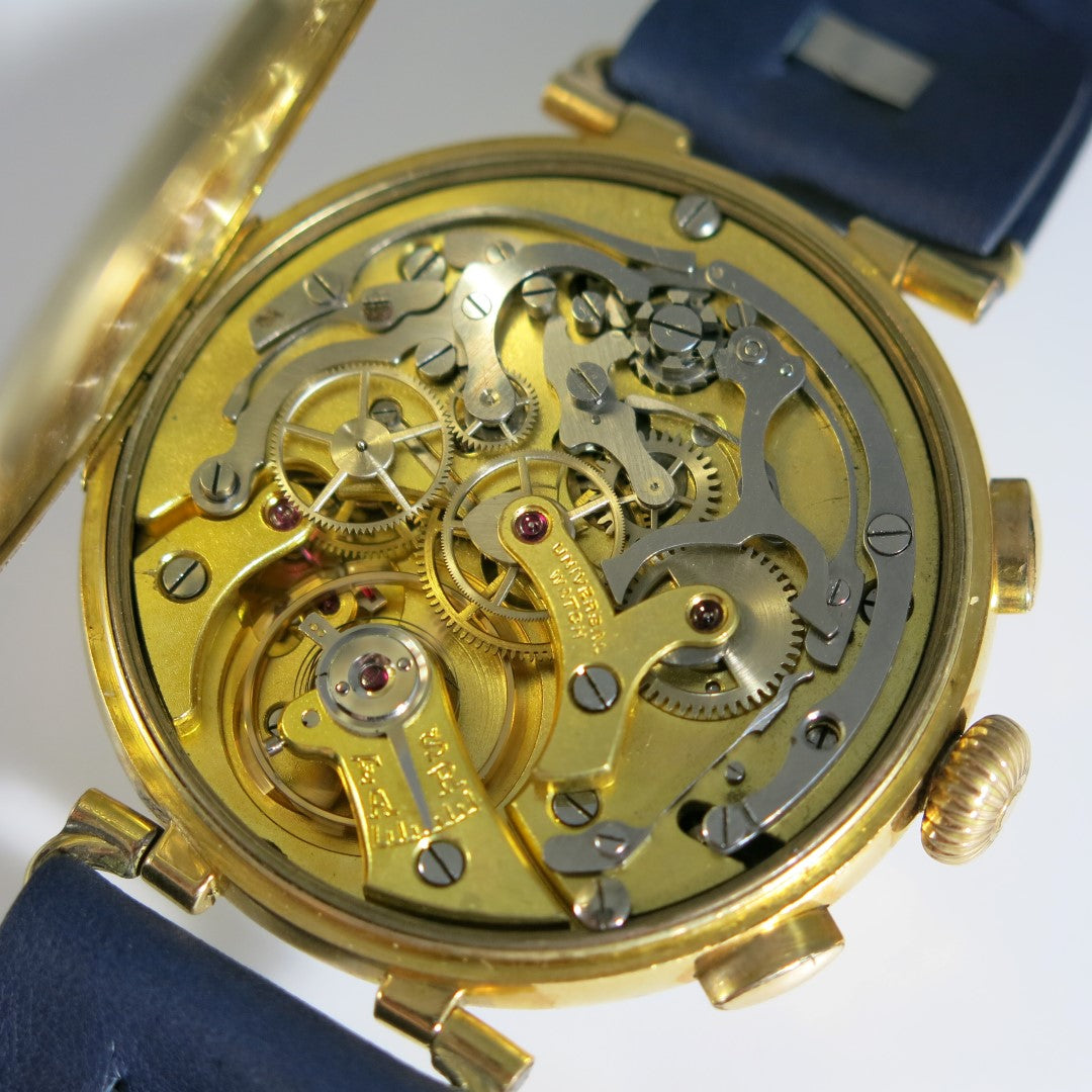 Universal Watch Compur oversize enamel dial - movement