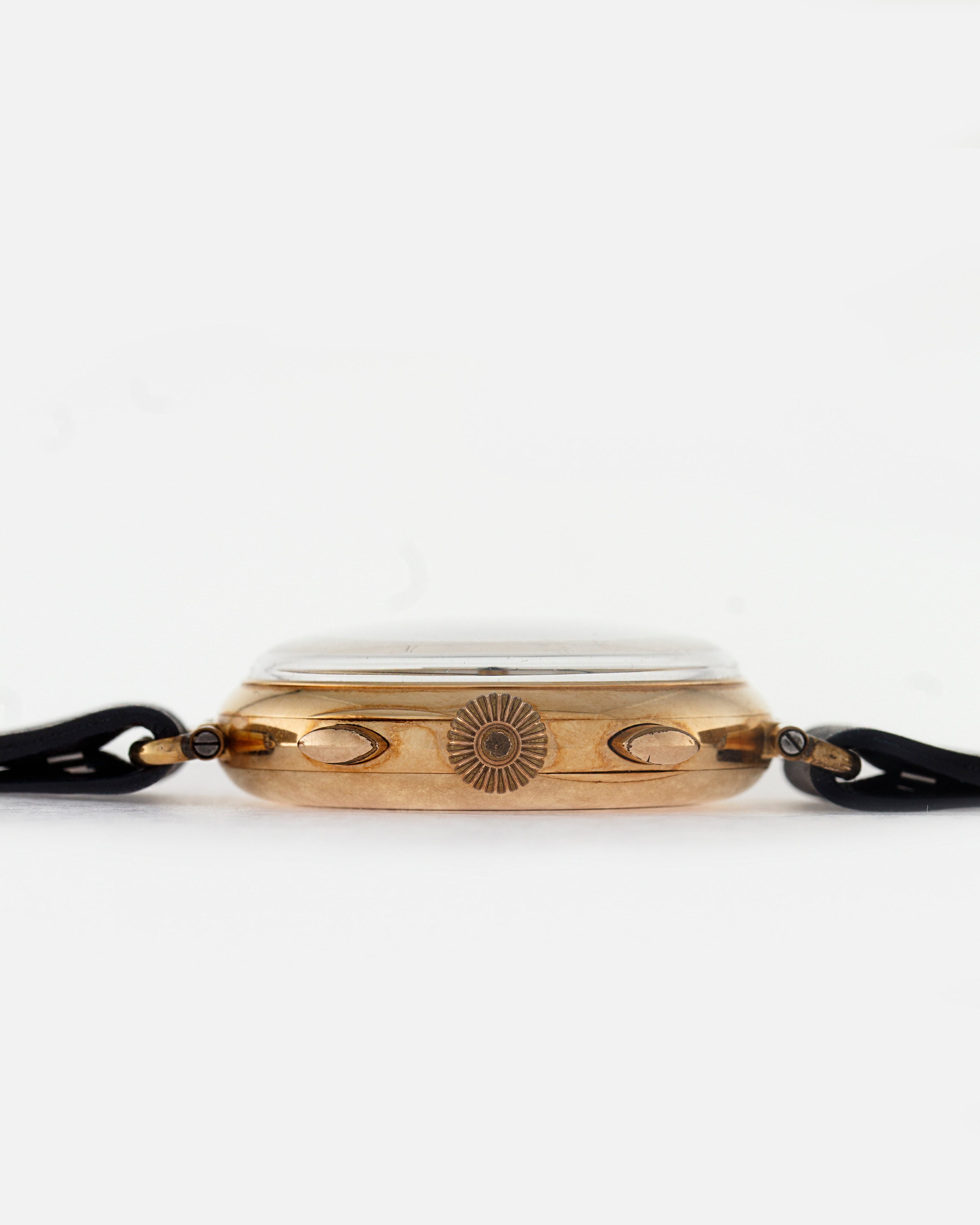 Universal Watch Compur oversize enamel dial - side