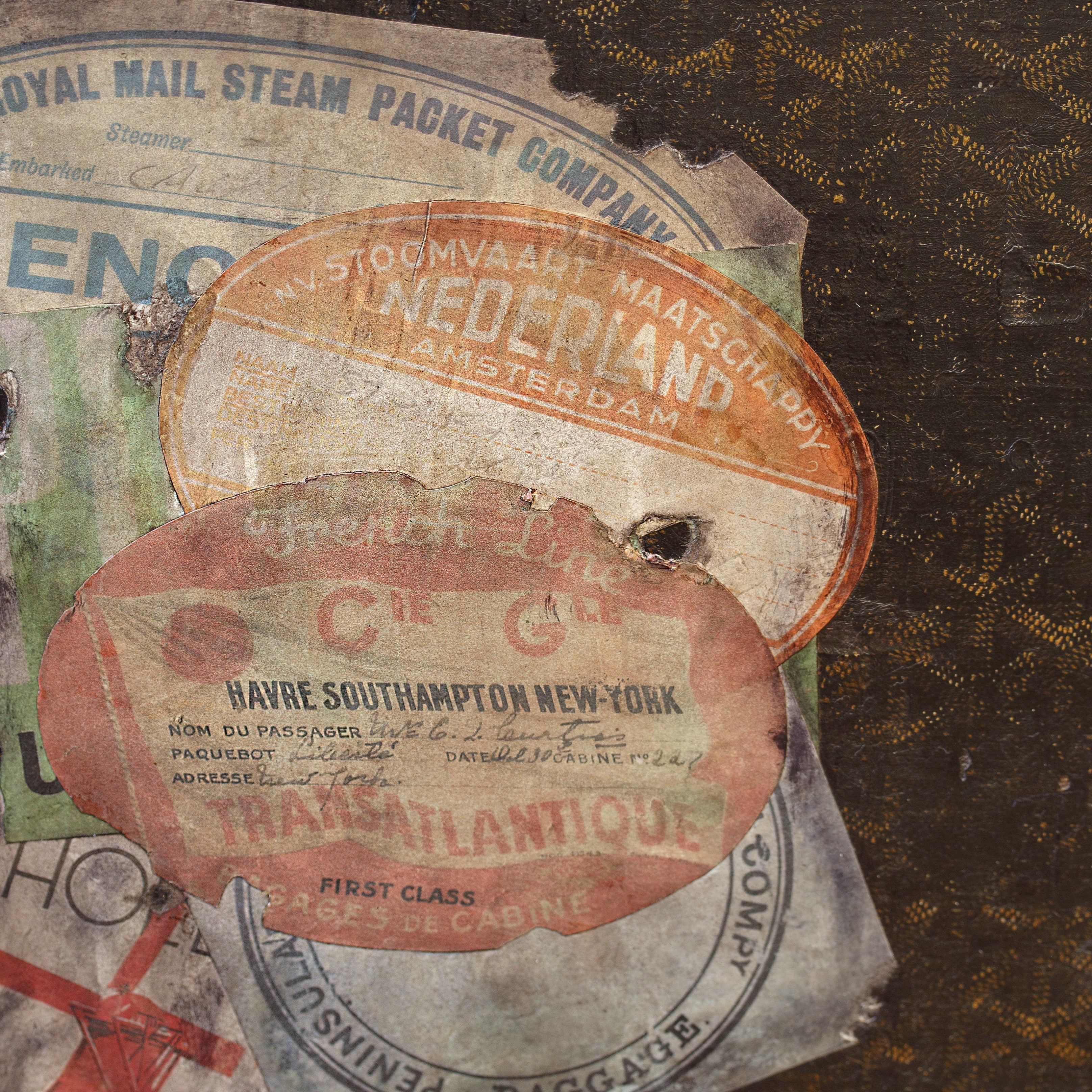 Vintage trunk travel sticker