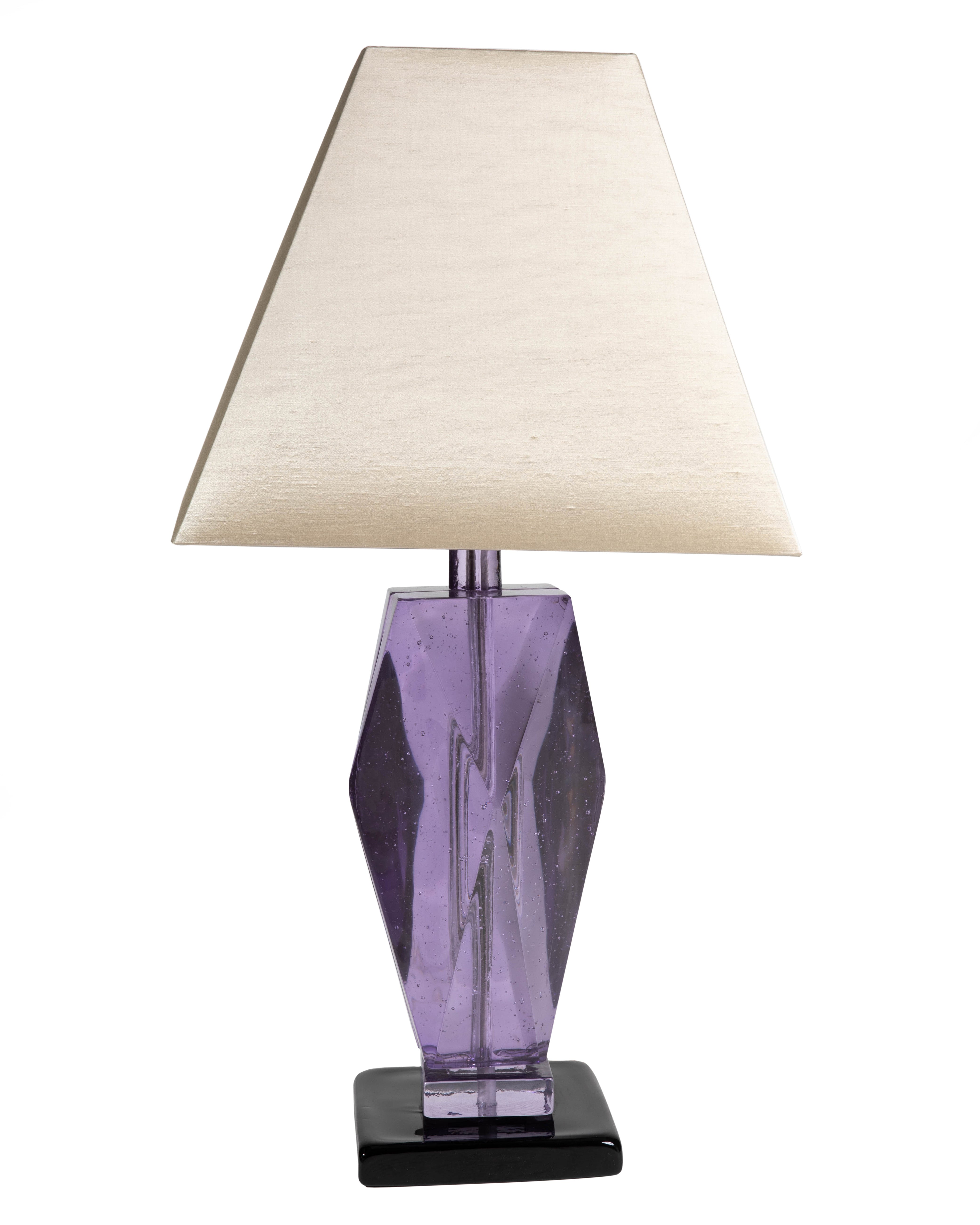 Murano Glass Violet Lamp - 1970