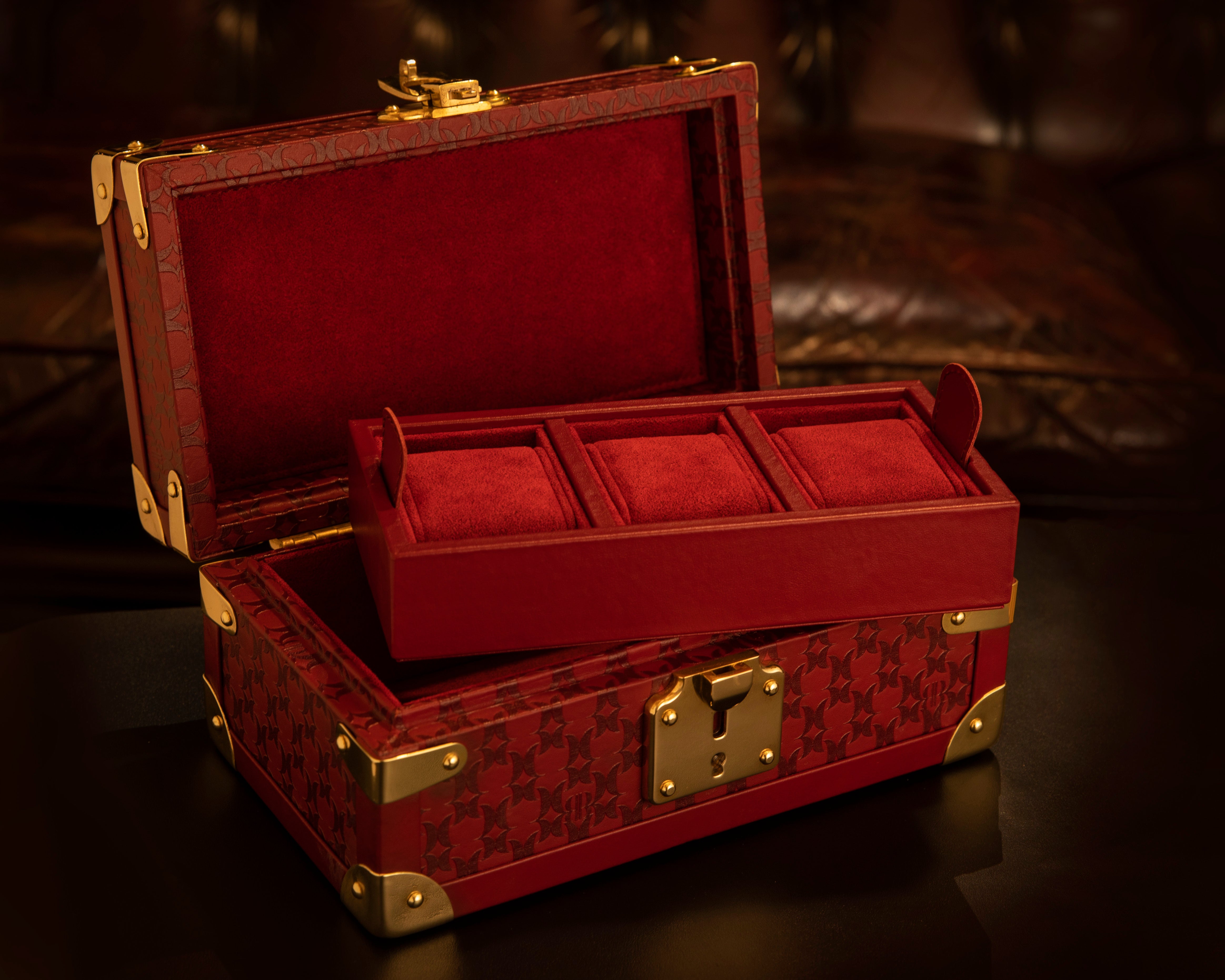 Bernardini Milano Watch Mini Trunk Ruby Red