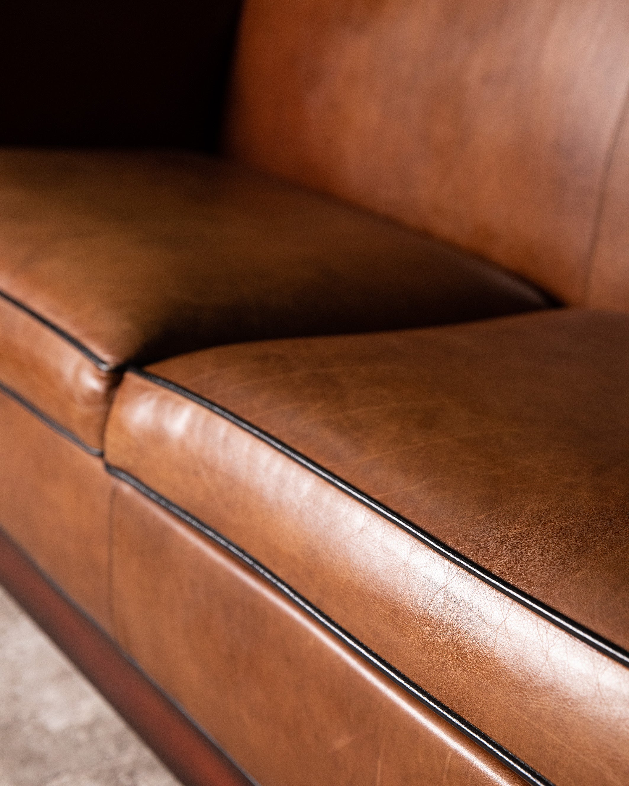 Vintage "Dutch" Tobacco Sofa