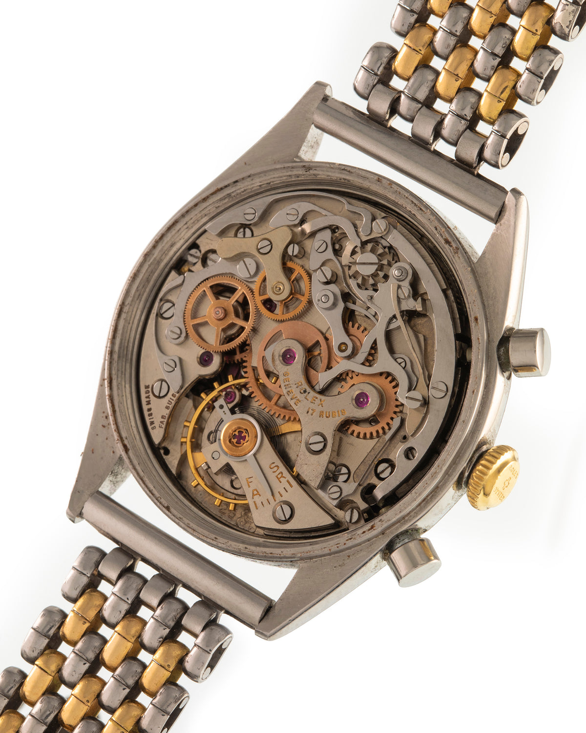 Rolex Chronograph "Monoblocco" Ref. 4500 in steel and gold movement