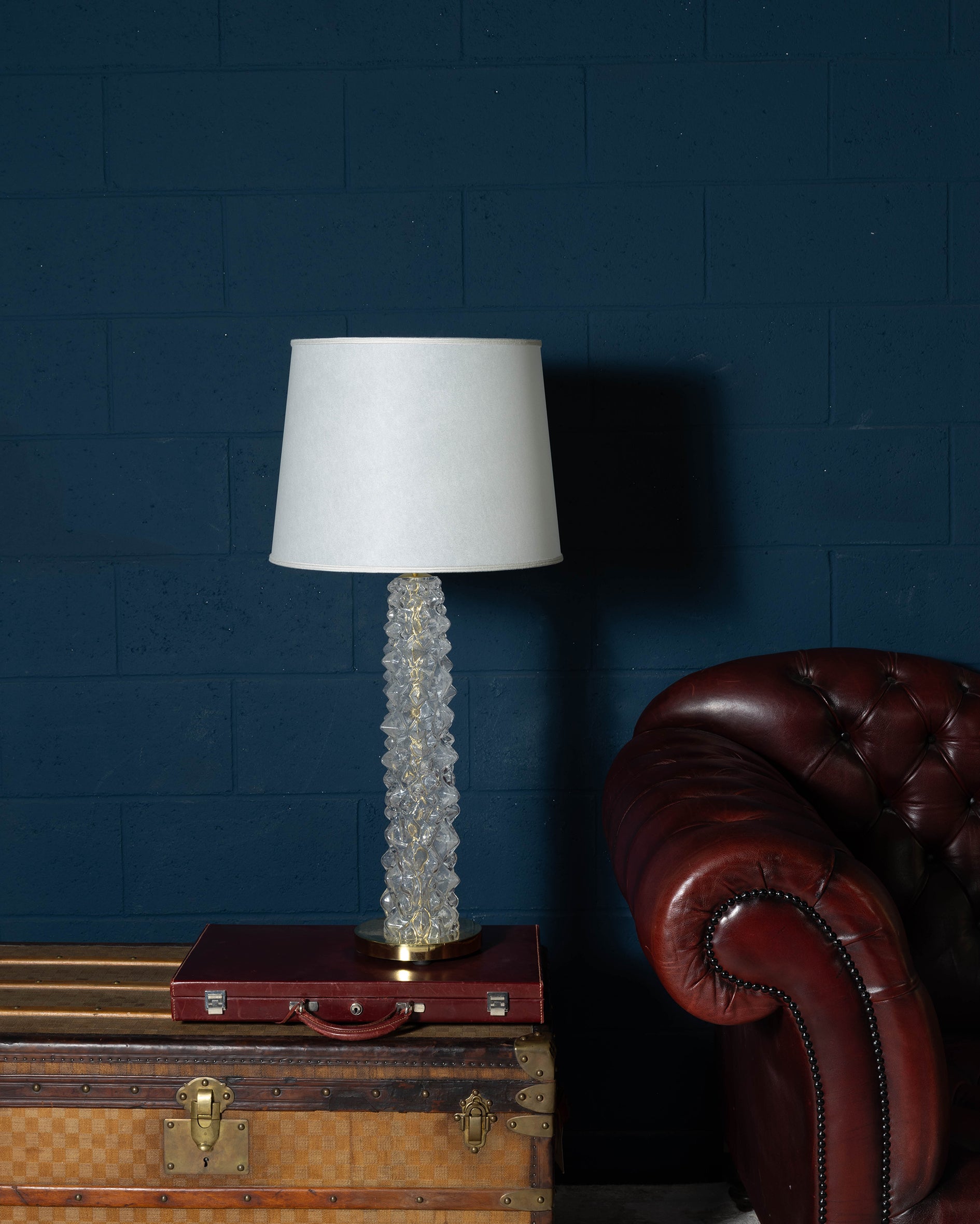 Table lamp "Ice Cubes model" vintage Murano glass