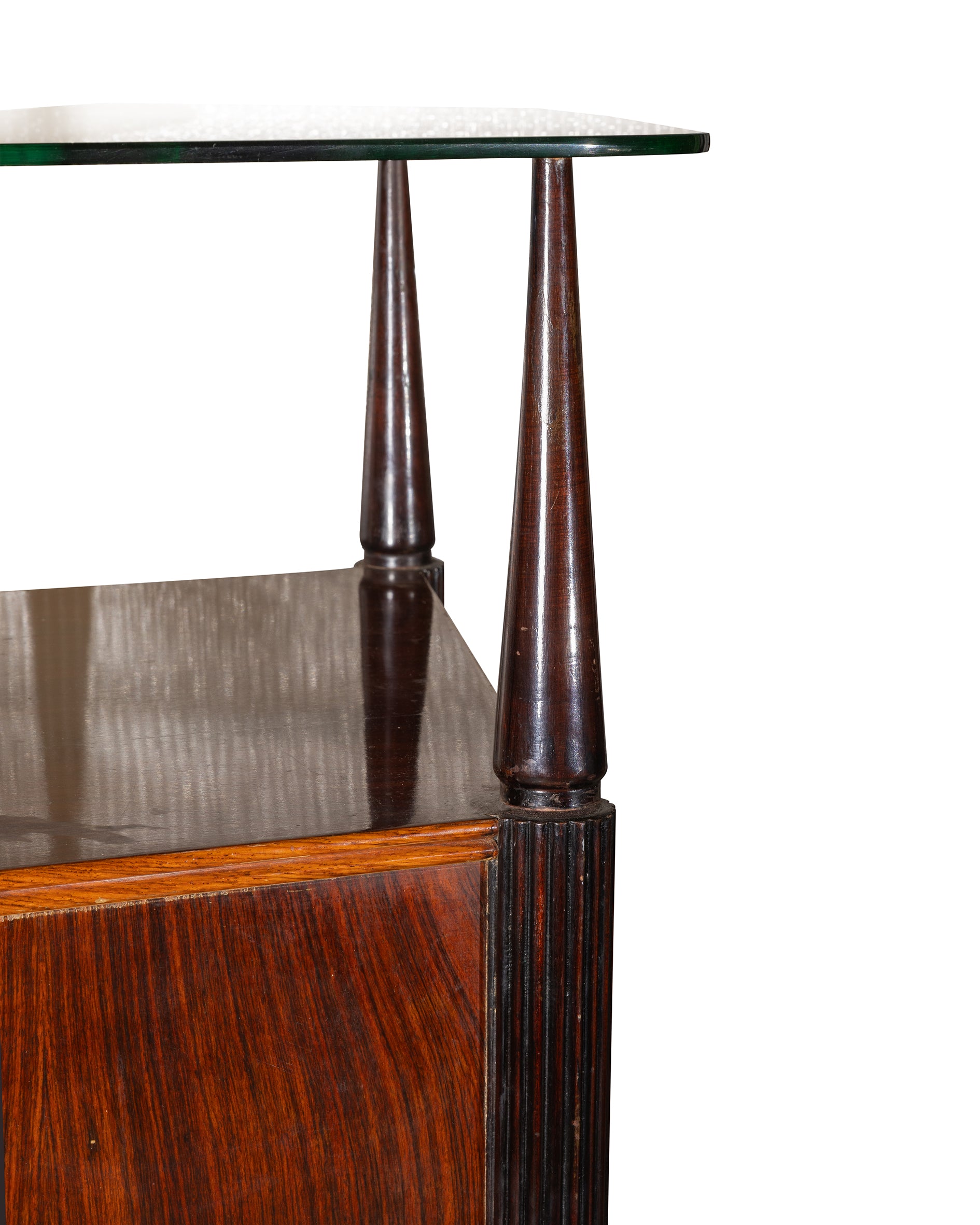 Bar cabinet with two stools attributed to Gio Ponti - 1950s