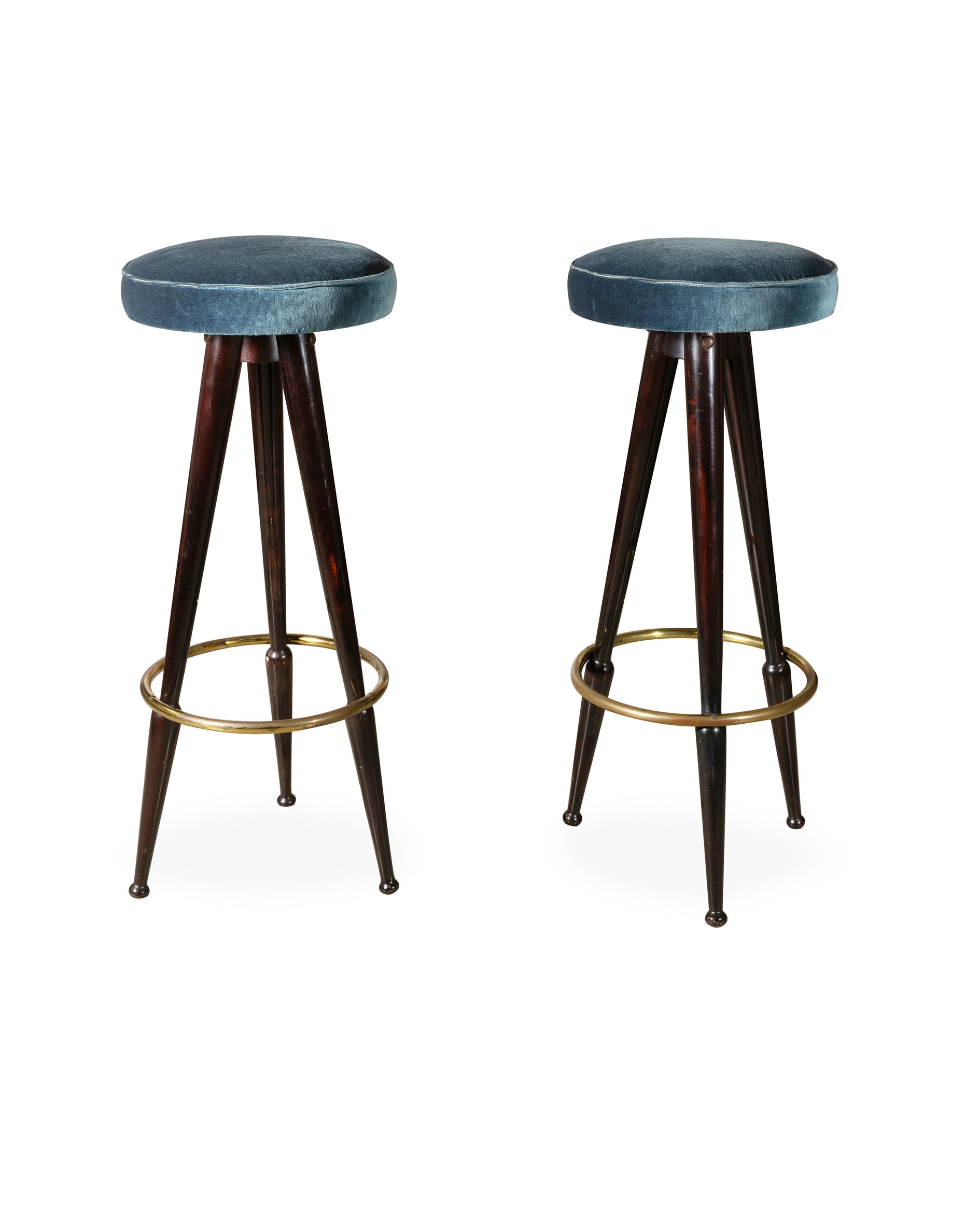 Bar cabinet with two stools attributed to Gio Ponti - 1950s