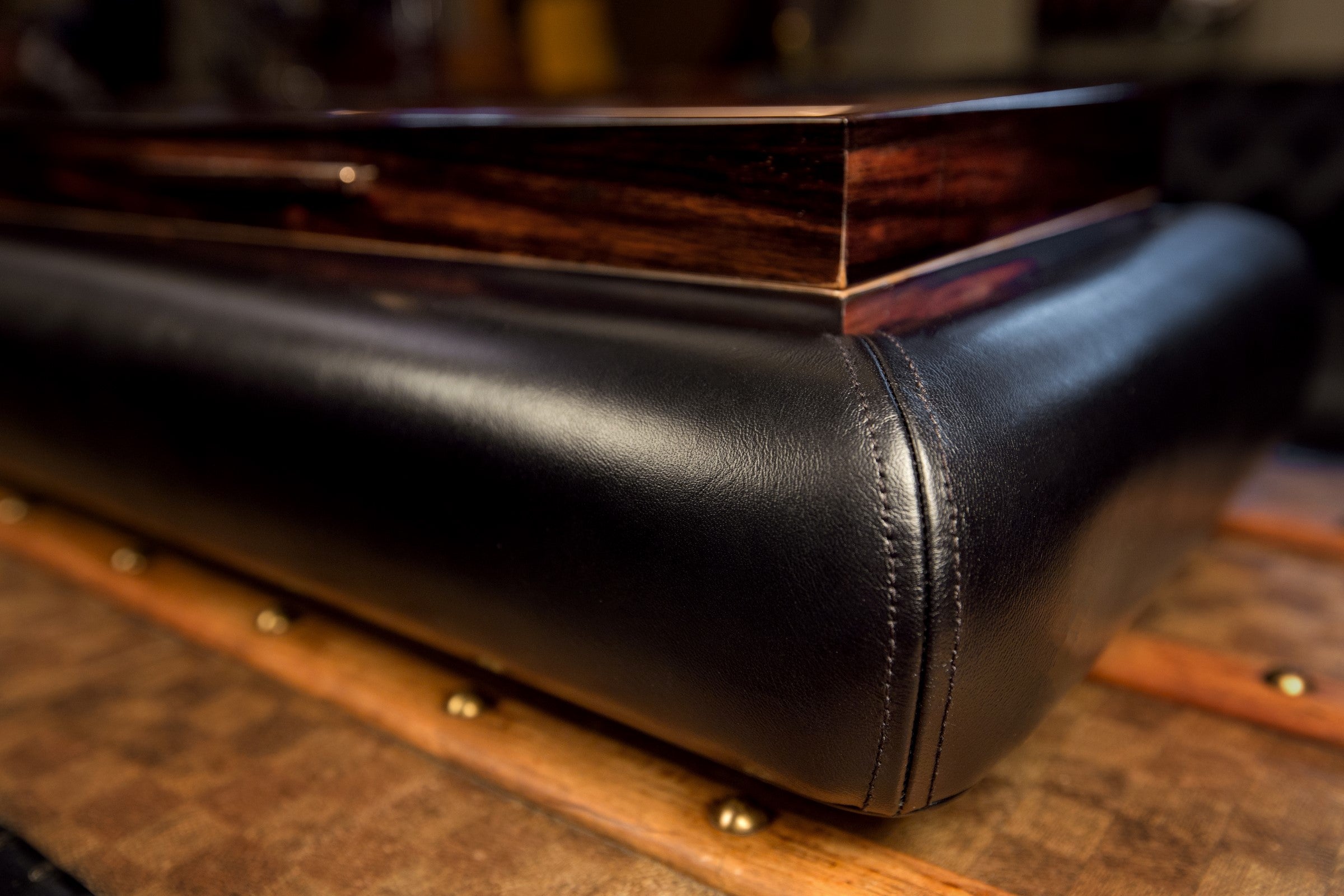 Bernardini Humidor Deco - Black leather and Ebony - N° 05/30