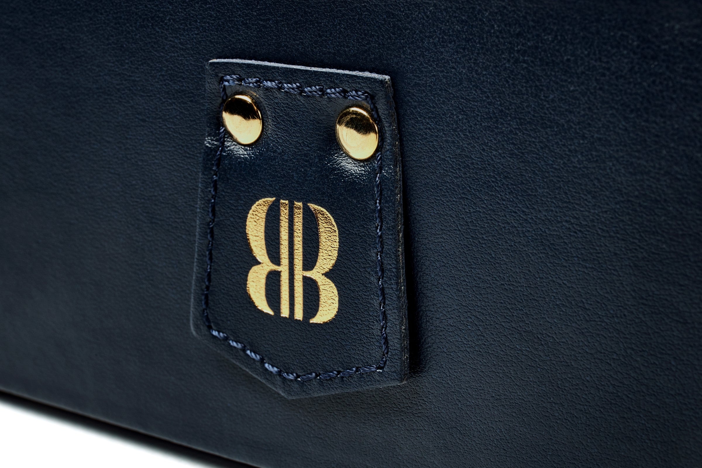 Bernardini Milano Watch Holder with 12 watches capacity- blue leather and blue alcantara - detail