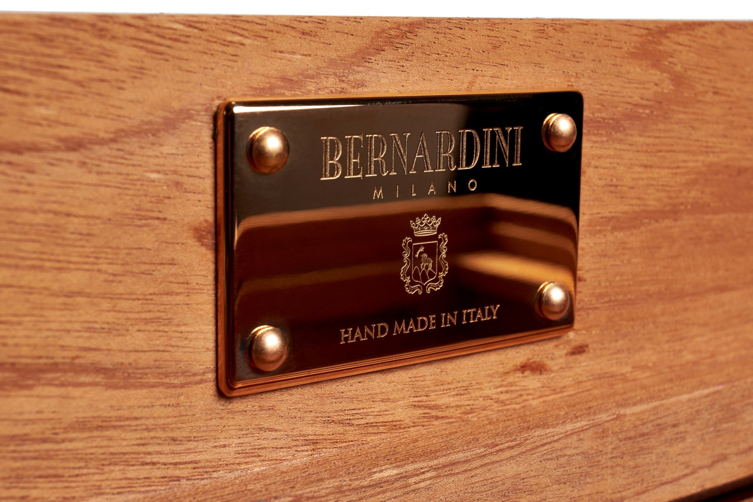 Bernardini Humidor Deco - Brown leather and Mahogany - N° 03/30