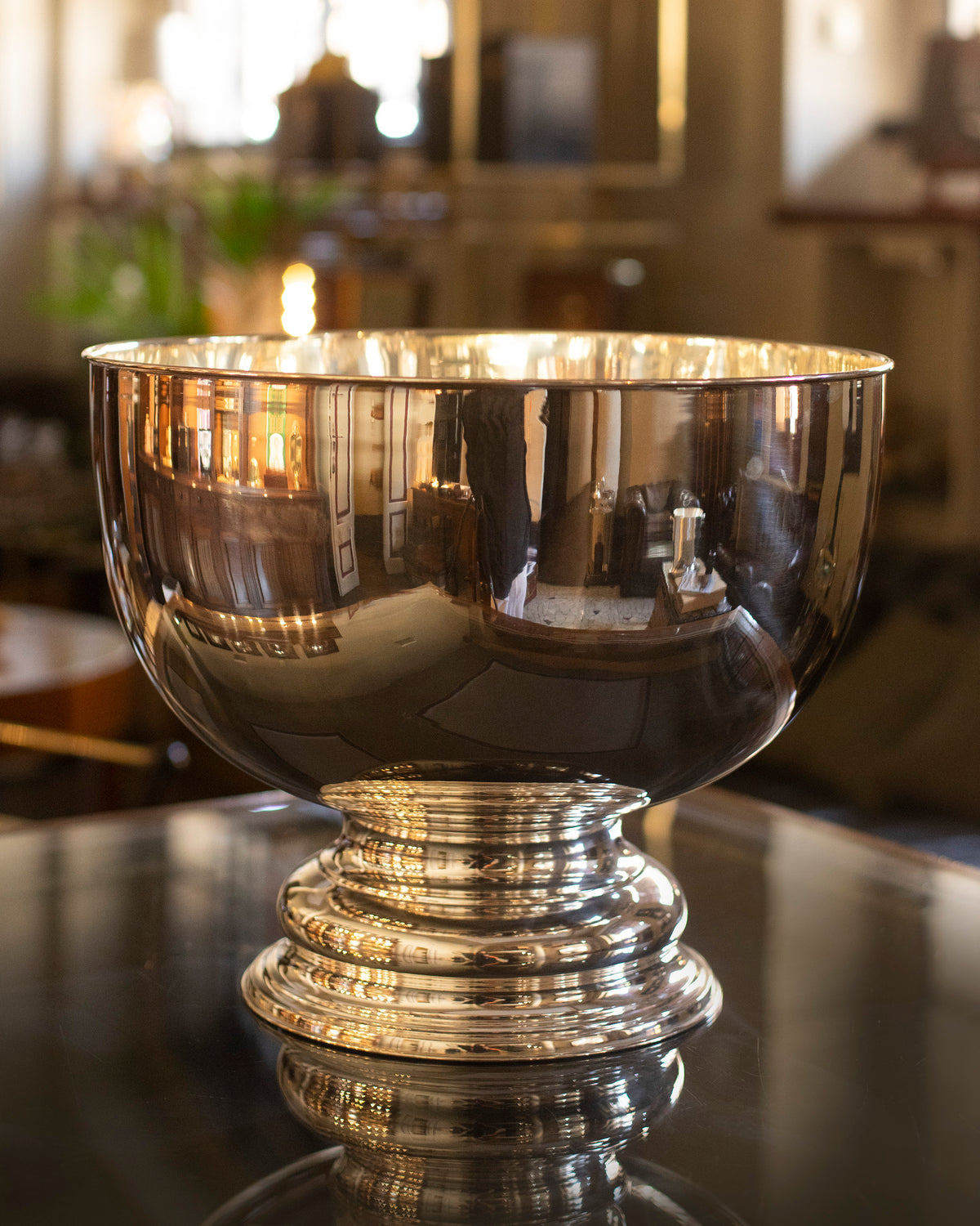Big Silver Plated Rose Bowl by James Dixon &amp; Sons
