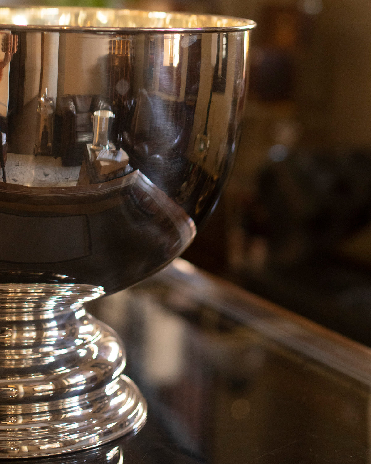 Big Silver Plated Rose Bowl by James Dixon &amp; Sons