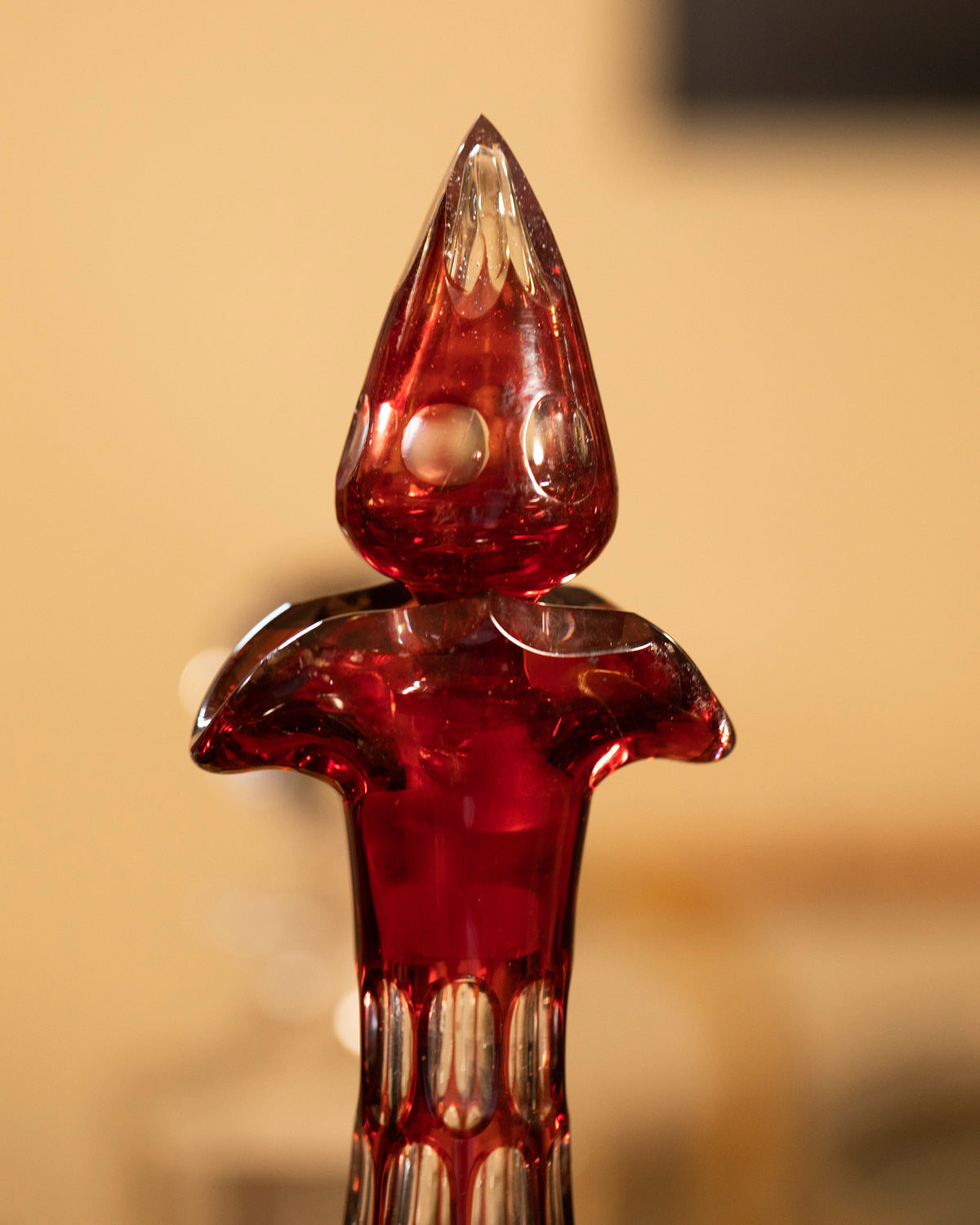 Colorful Victorian Crystal Liquor Decanter Bottle set