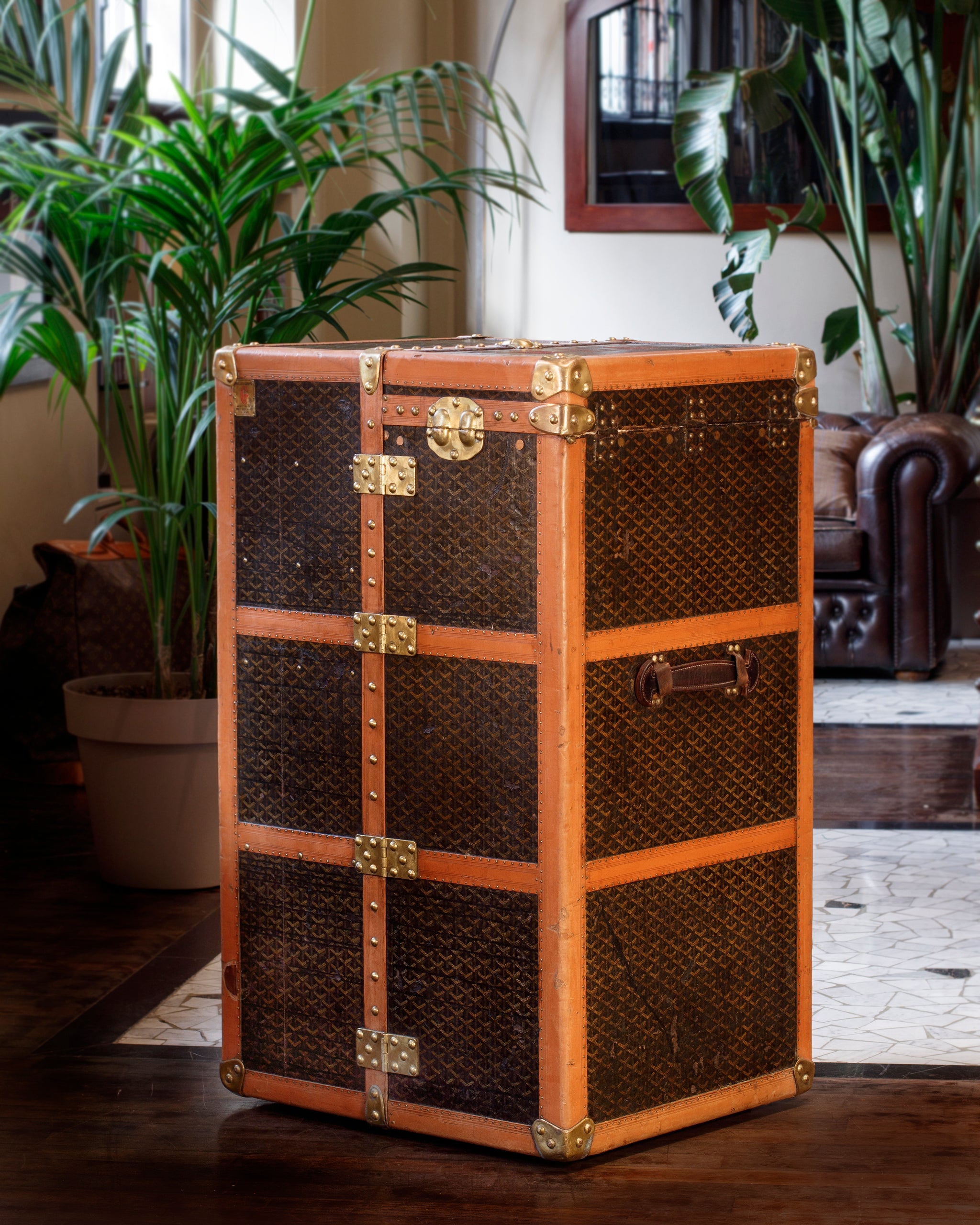 Antique Luxury Goyard Wardrobe Trunk 