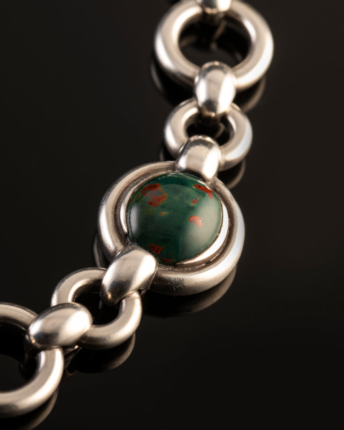 Hermès Silver Collier with &quot;Cabochon&quot; stones